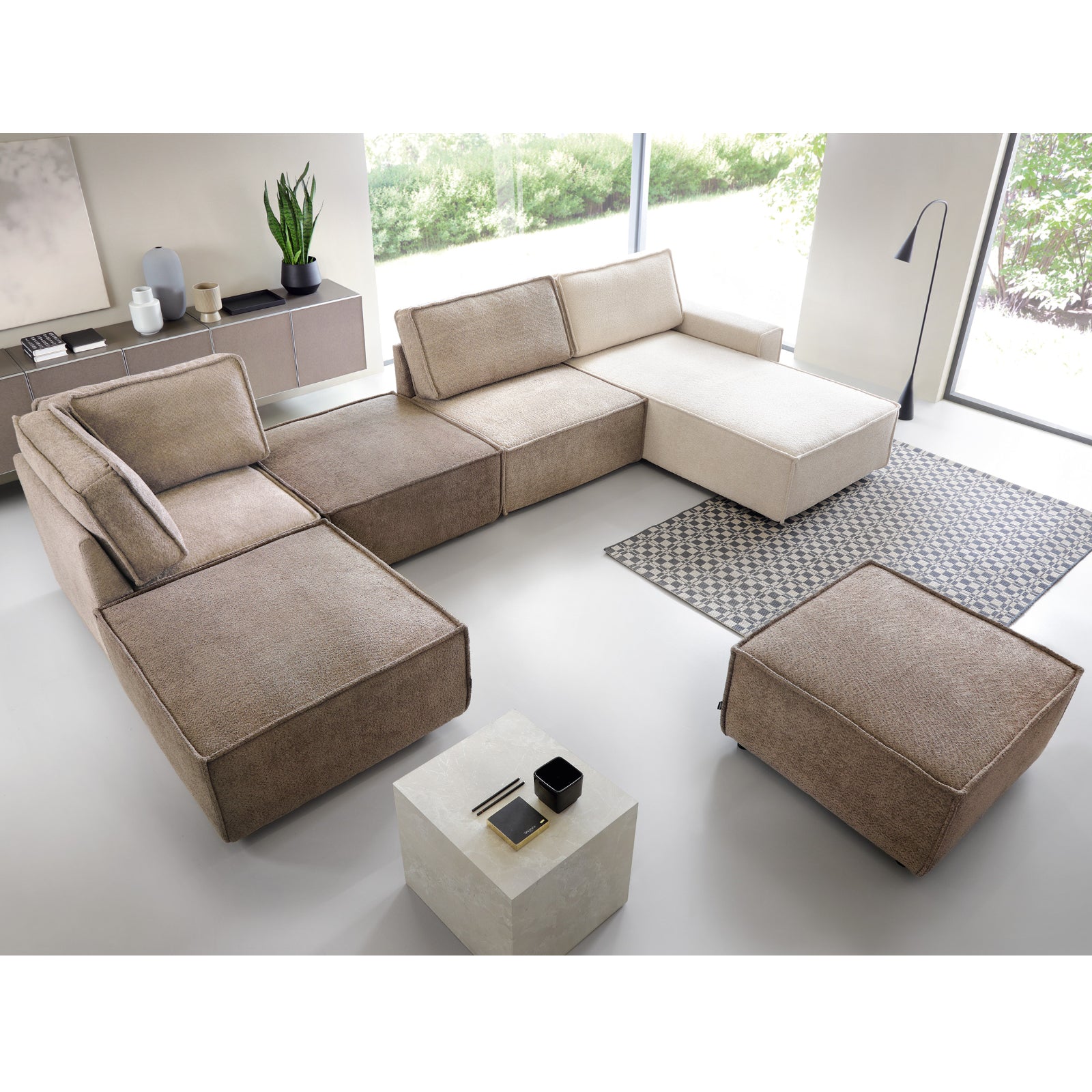 Modulare Garnitur Domo, Material: Auswahl möglich