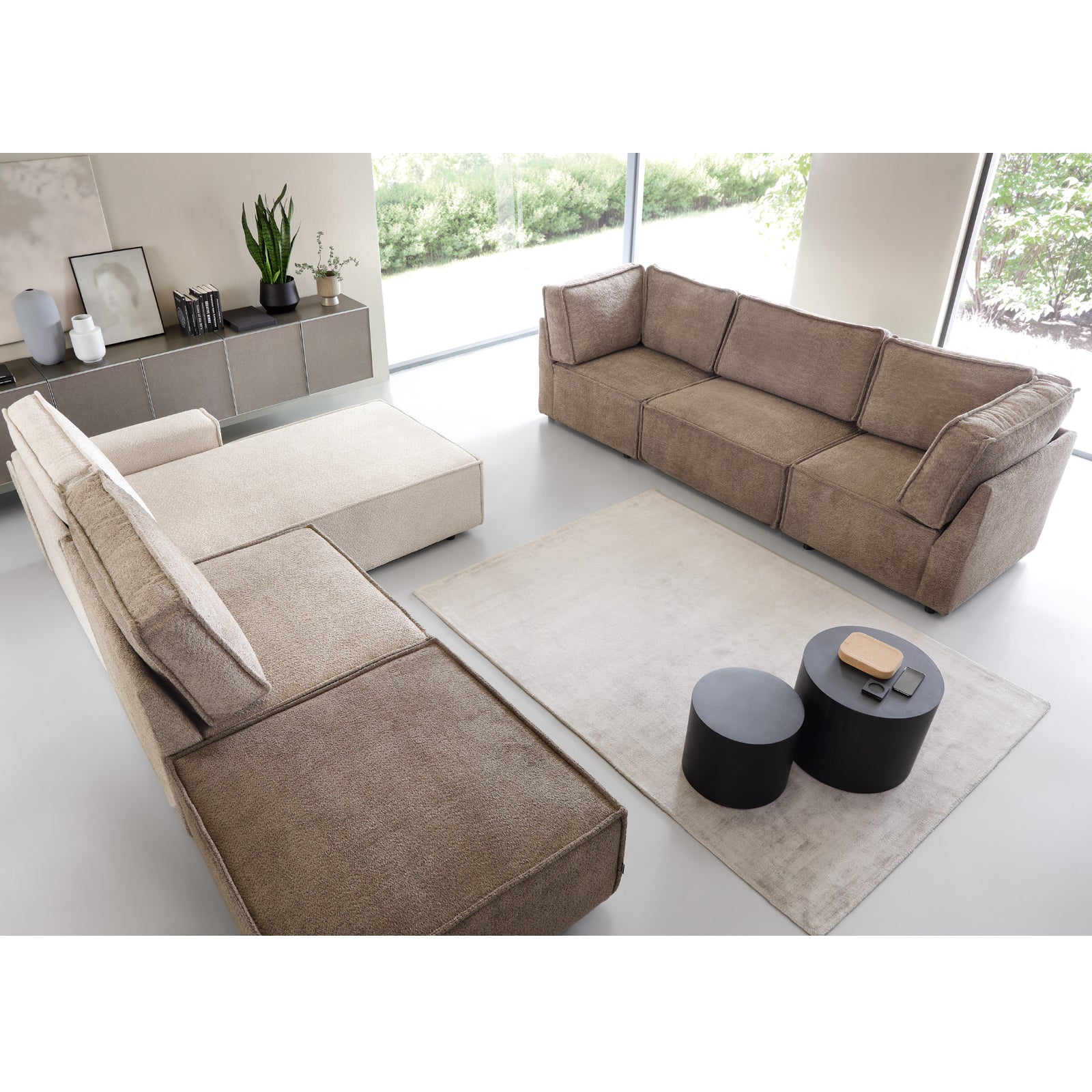 Modulare Garnitur Domo, Material: Auswahl möglich