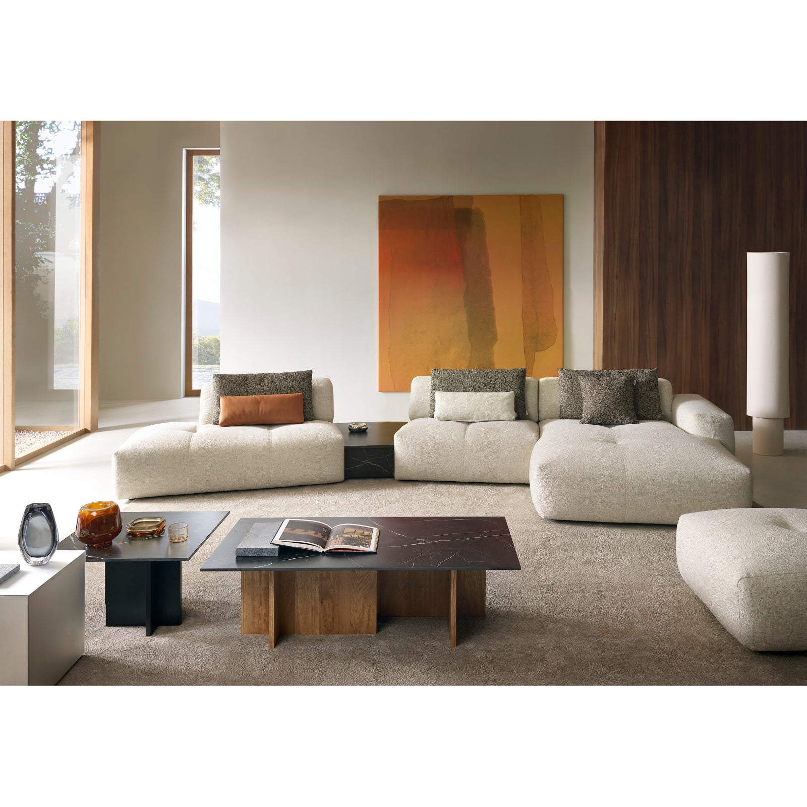 Modulare Garnitur Calm, Material: Auswahl möglich