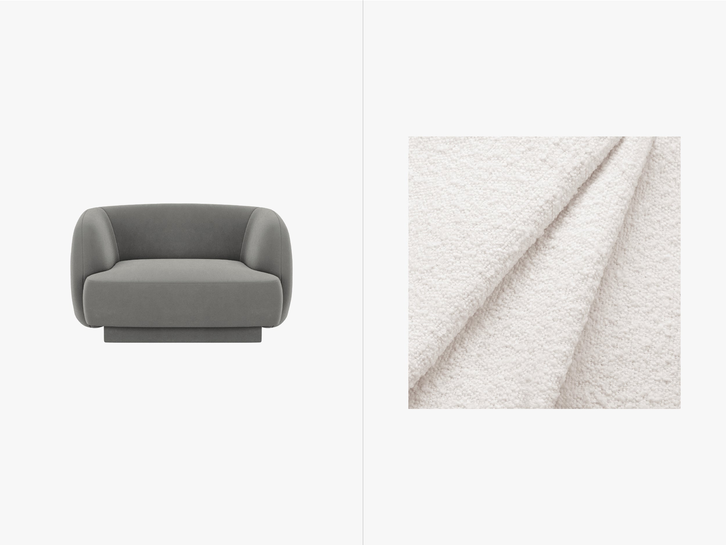 Sessel Miley 103x90cm, Material: Bouclé