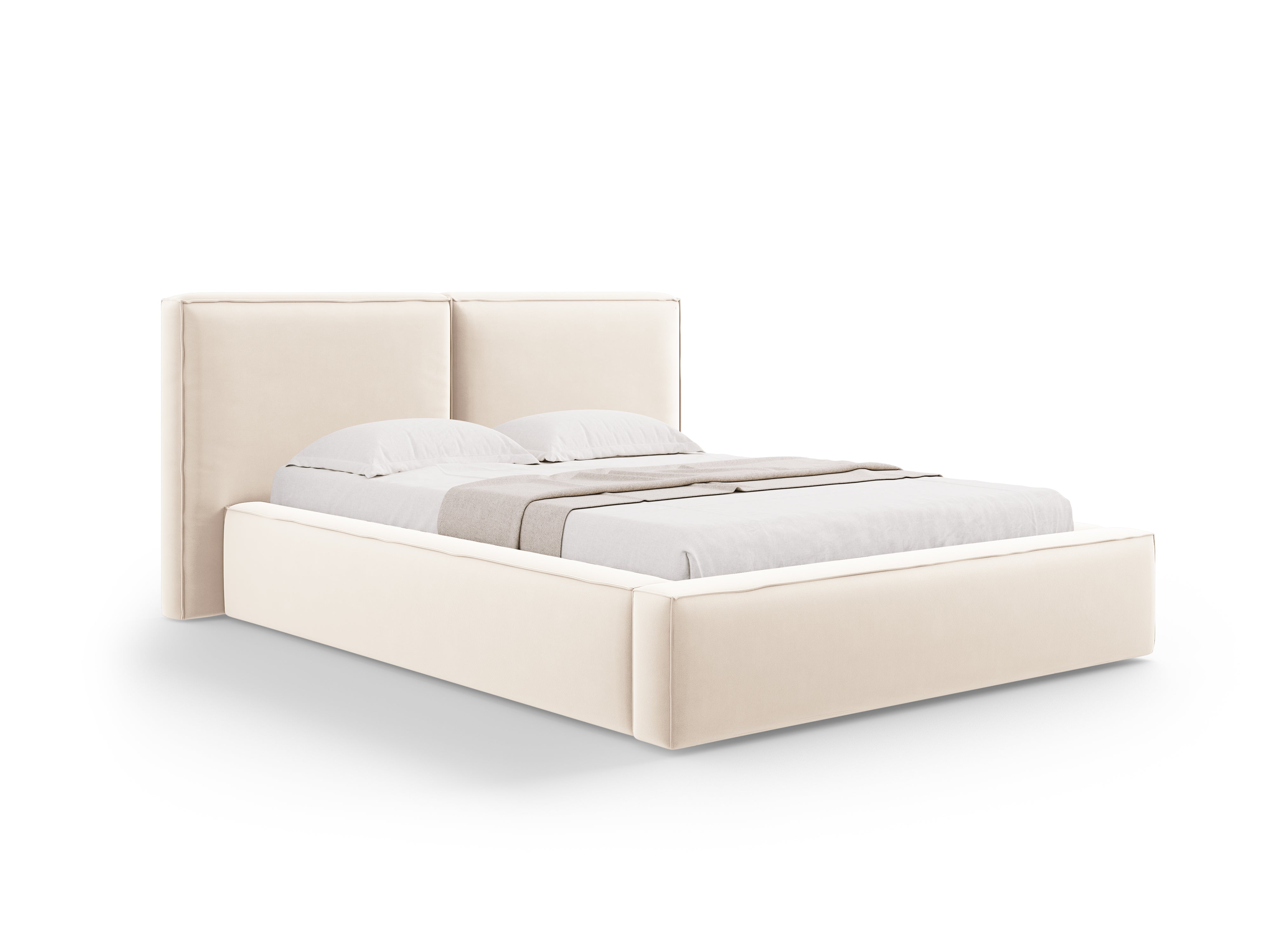 Jodie Bett mit Aufbewahrungsfach, Material: Samt