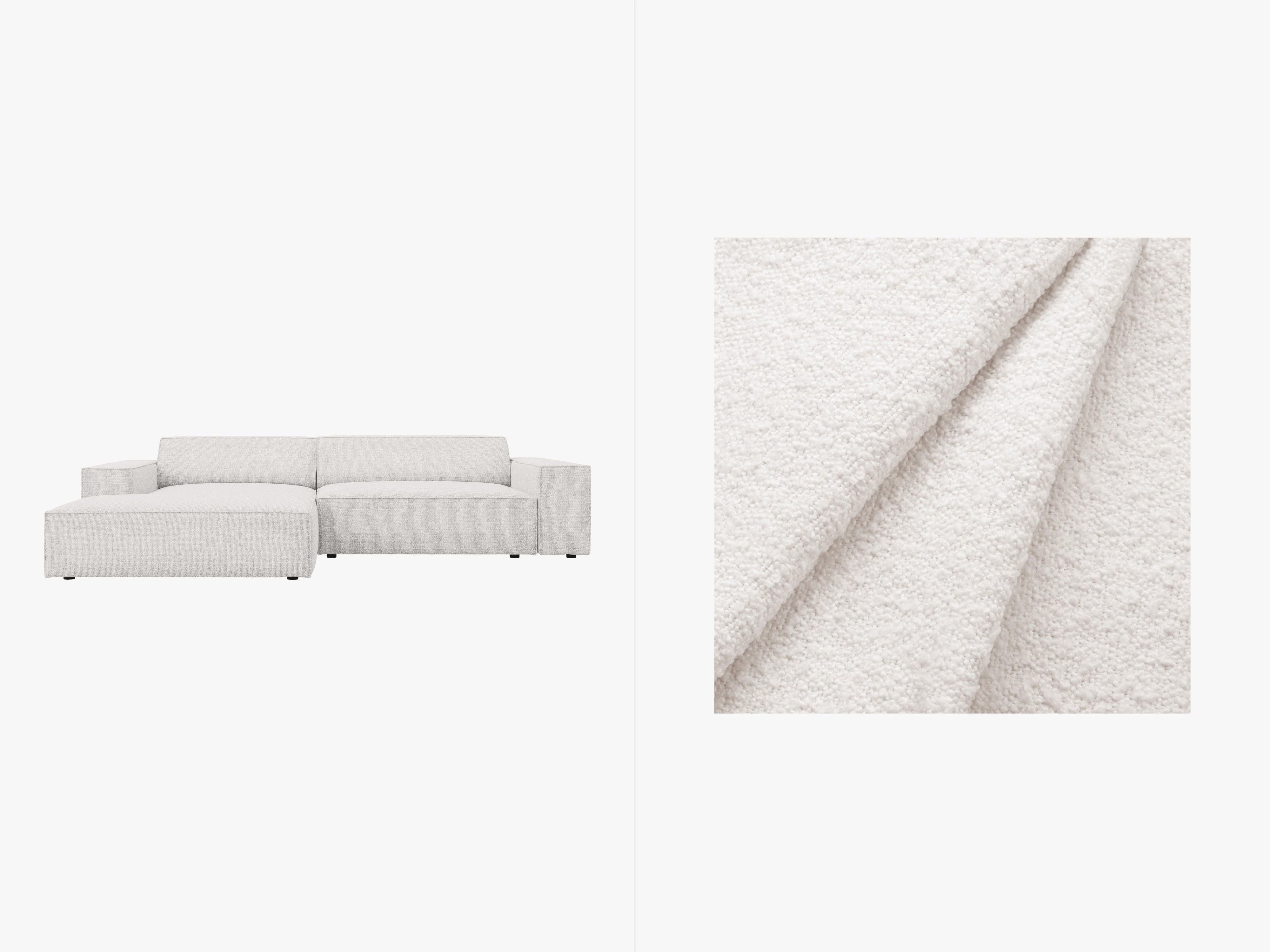 Sitzgarnitur Jodie 224x162 cm, Material: Bouclé