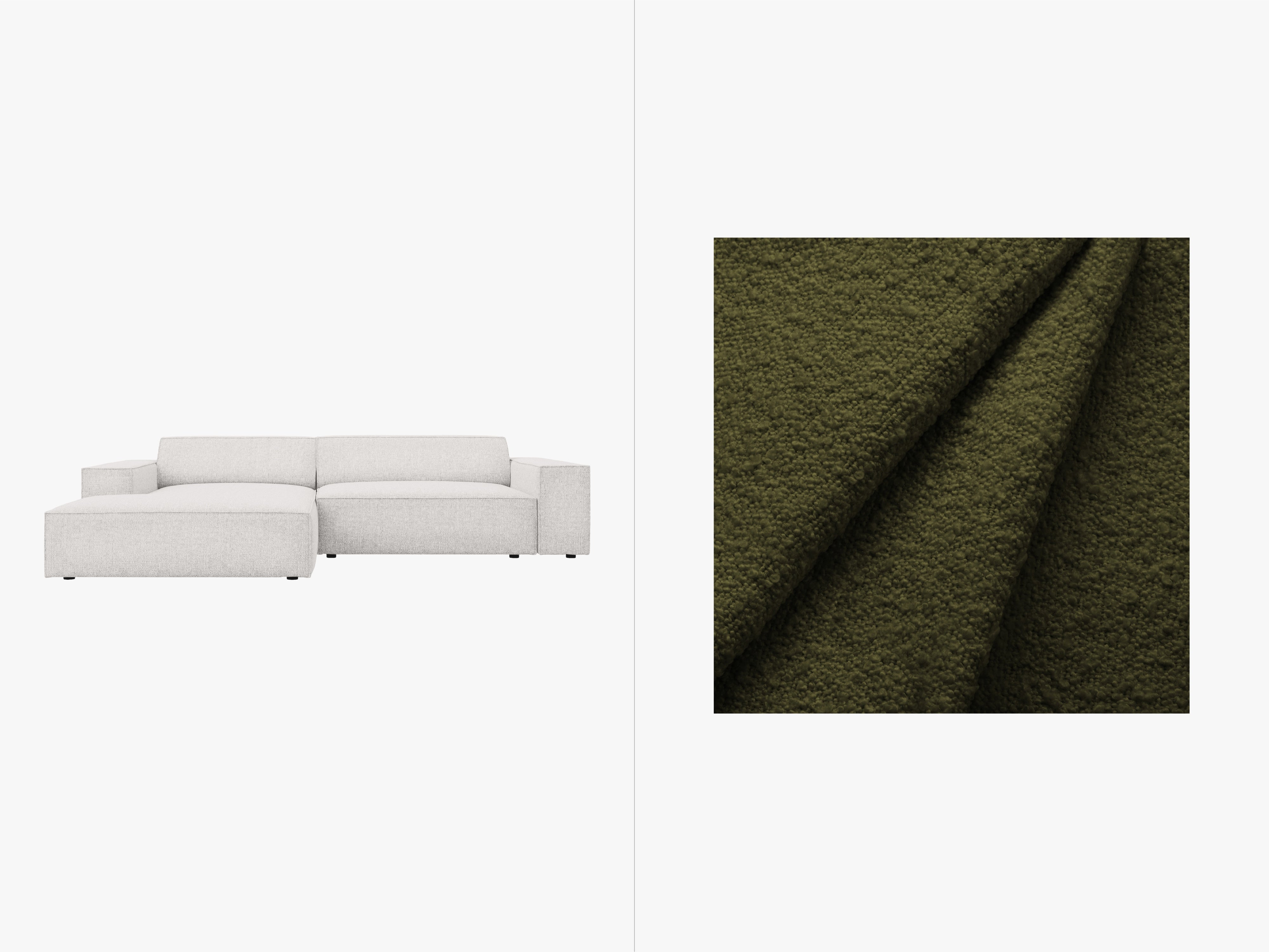 Sitzgarnitur Jodie 224x162 cm, Material: Bouclé