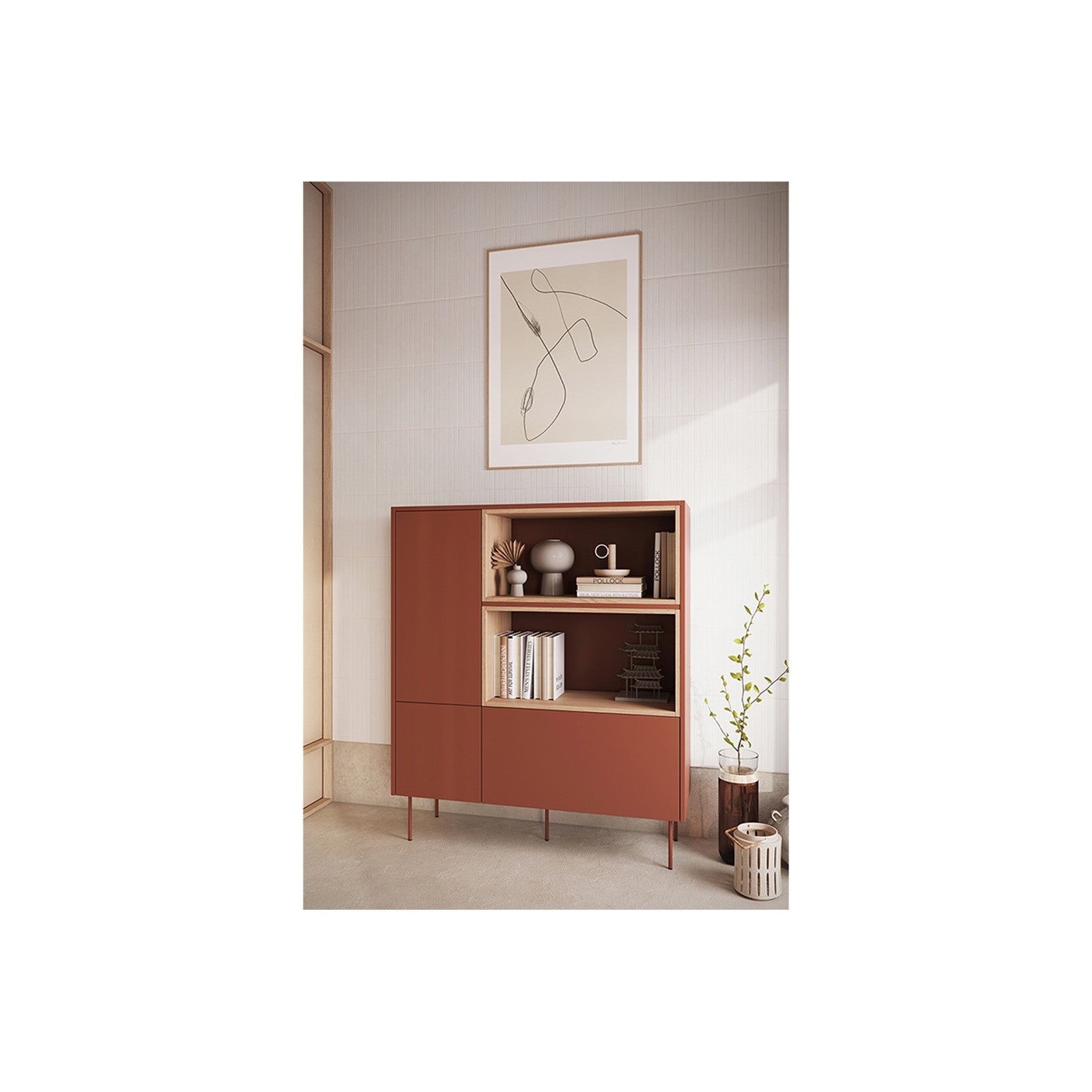 Hohe Kommode Desin, Material: MDF