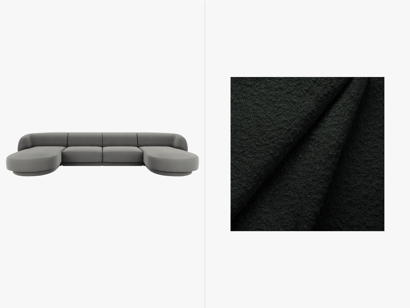 Sofa Miley Panorama, 330x156cm, Material: Boucle