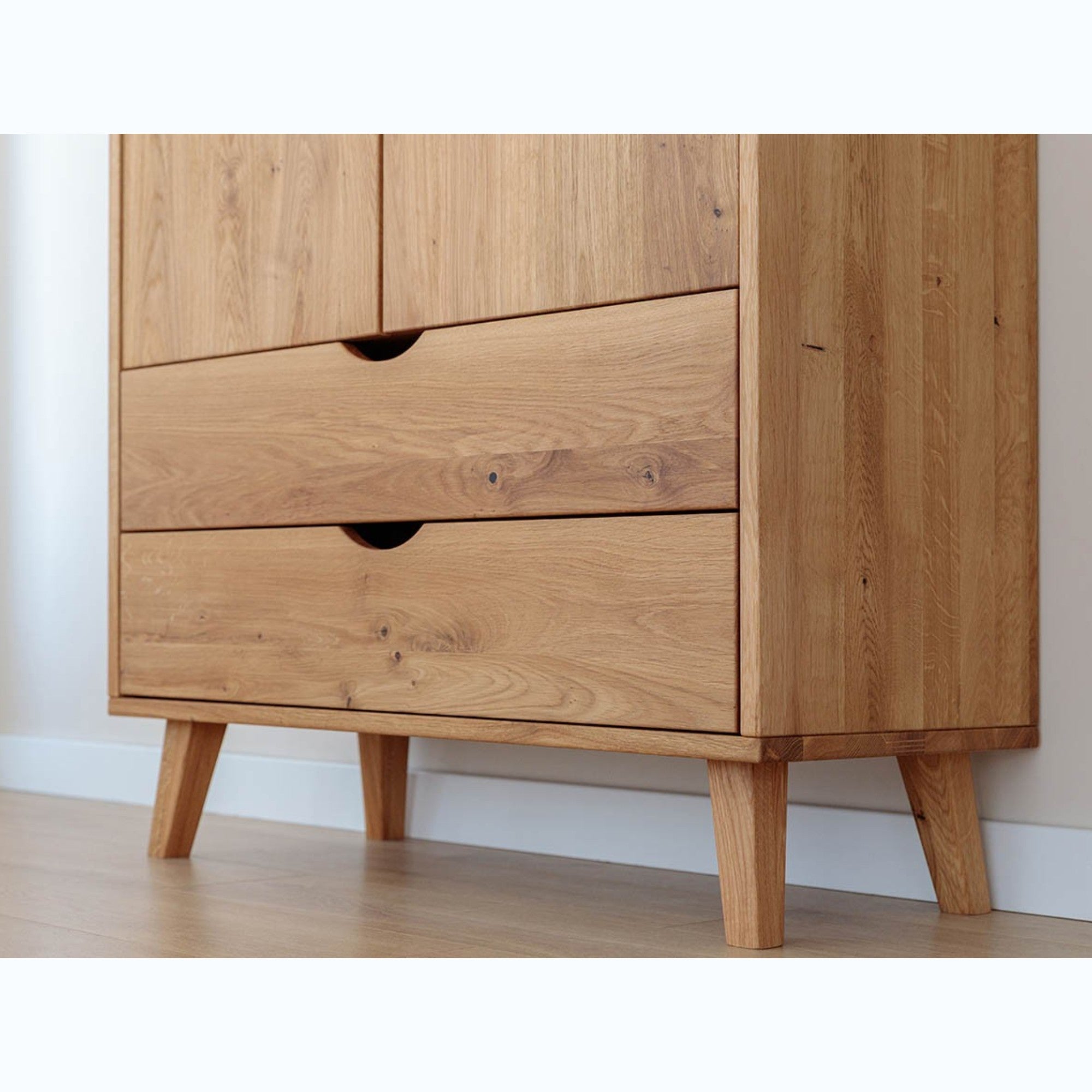 Schrank Simona 90x180 cm, Material: Massivholz Eiche