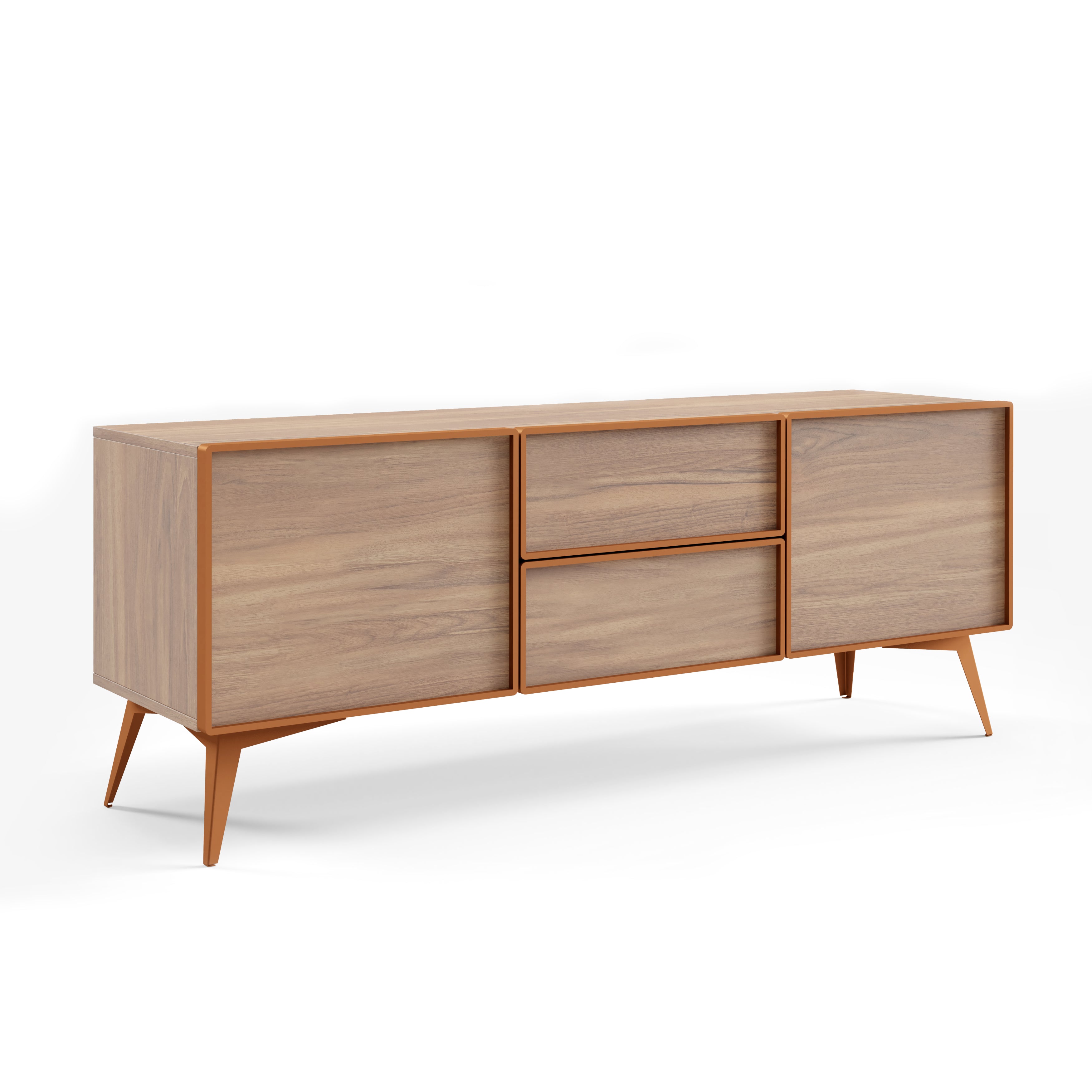 TV Kommode Mavero 161x38cm, Material: Auswahl möglich