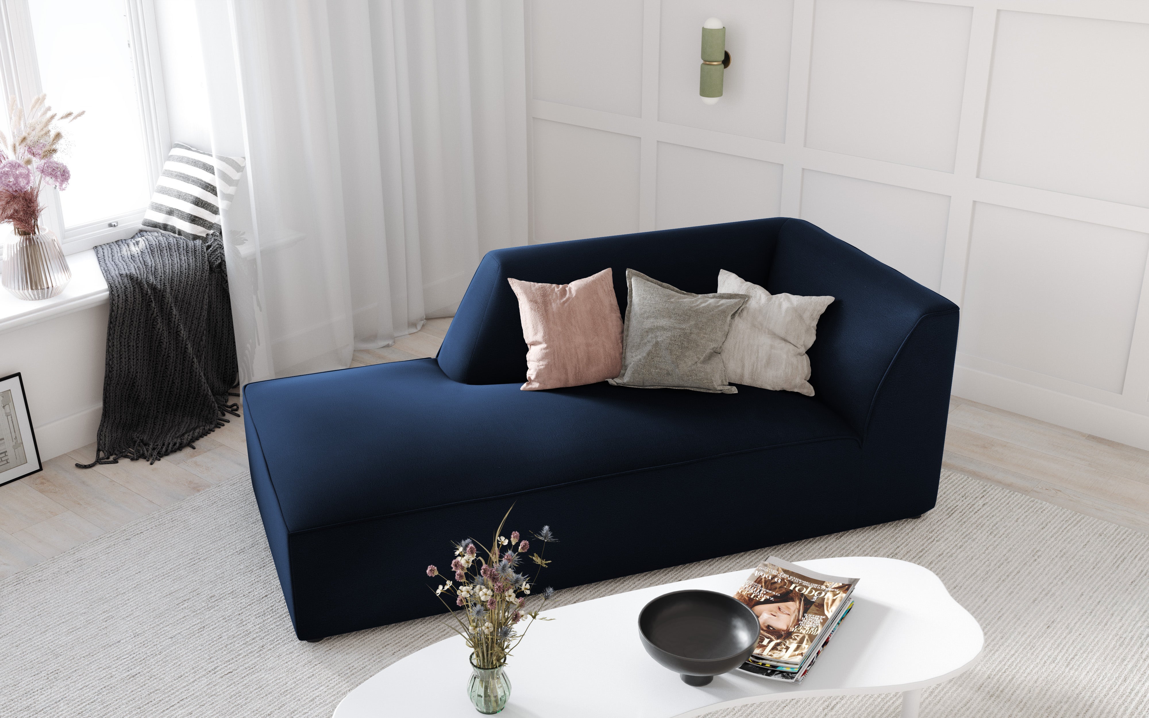 Damenbett Ruby, 181x93cm, Material: Samt