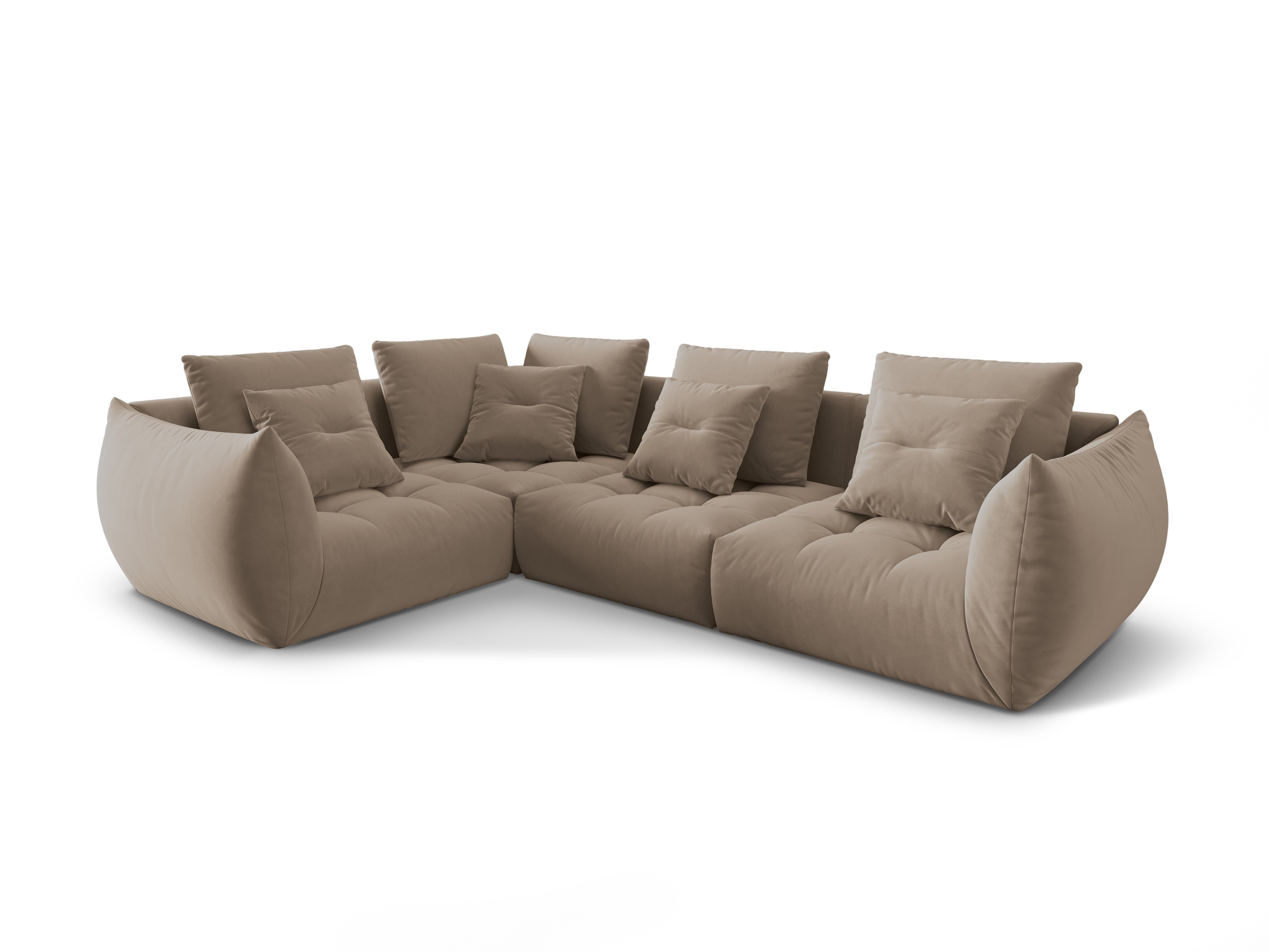 Bloom Ecksofa, 316x216 cm, Material: Samt
