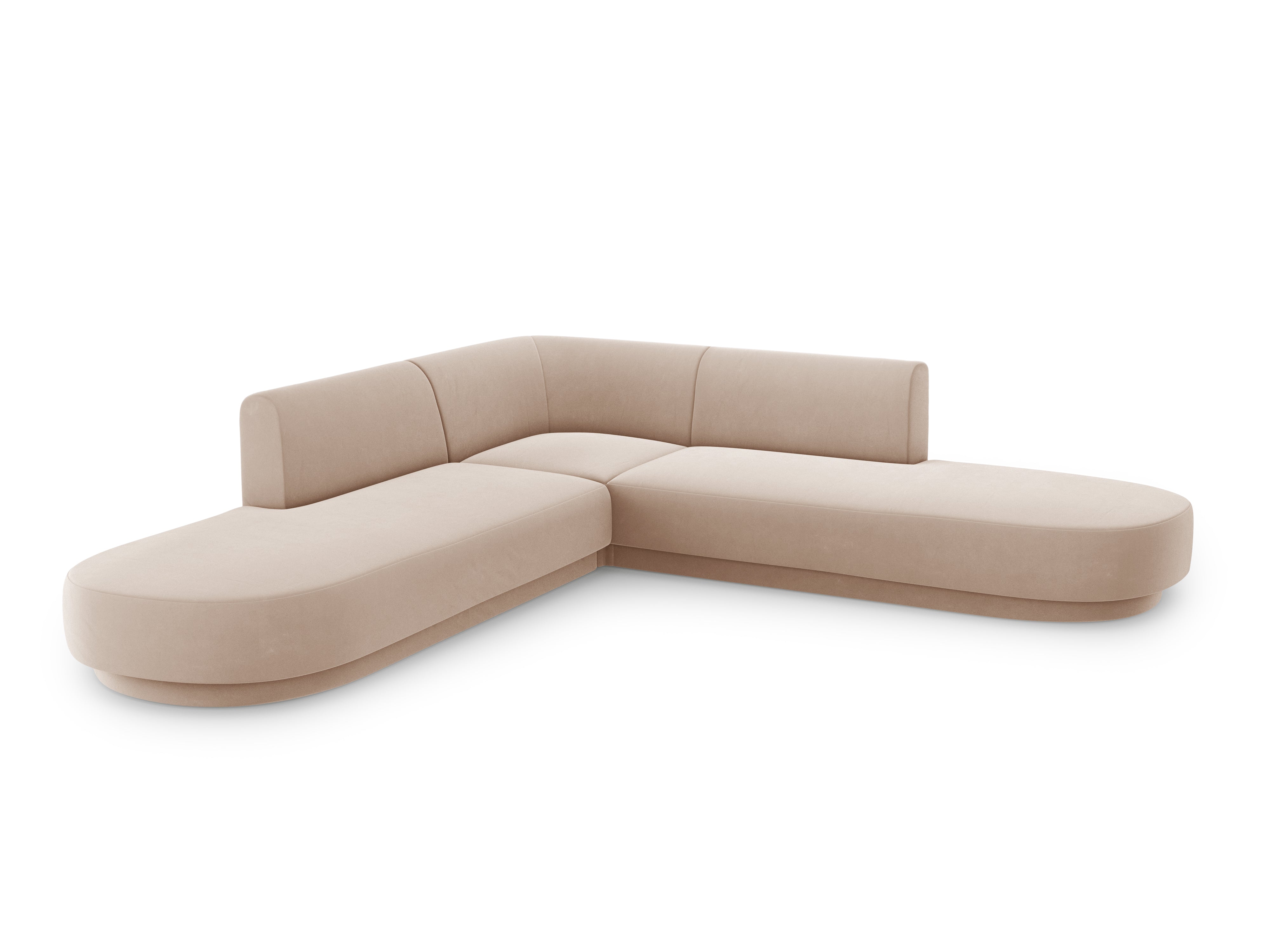 Ecksofa Miley abgerundet, 248x248cm, Material: Samt