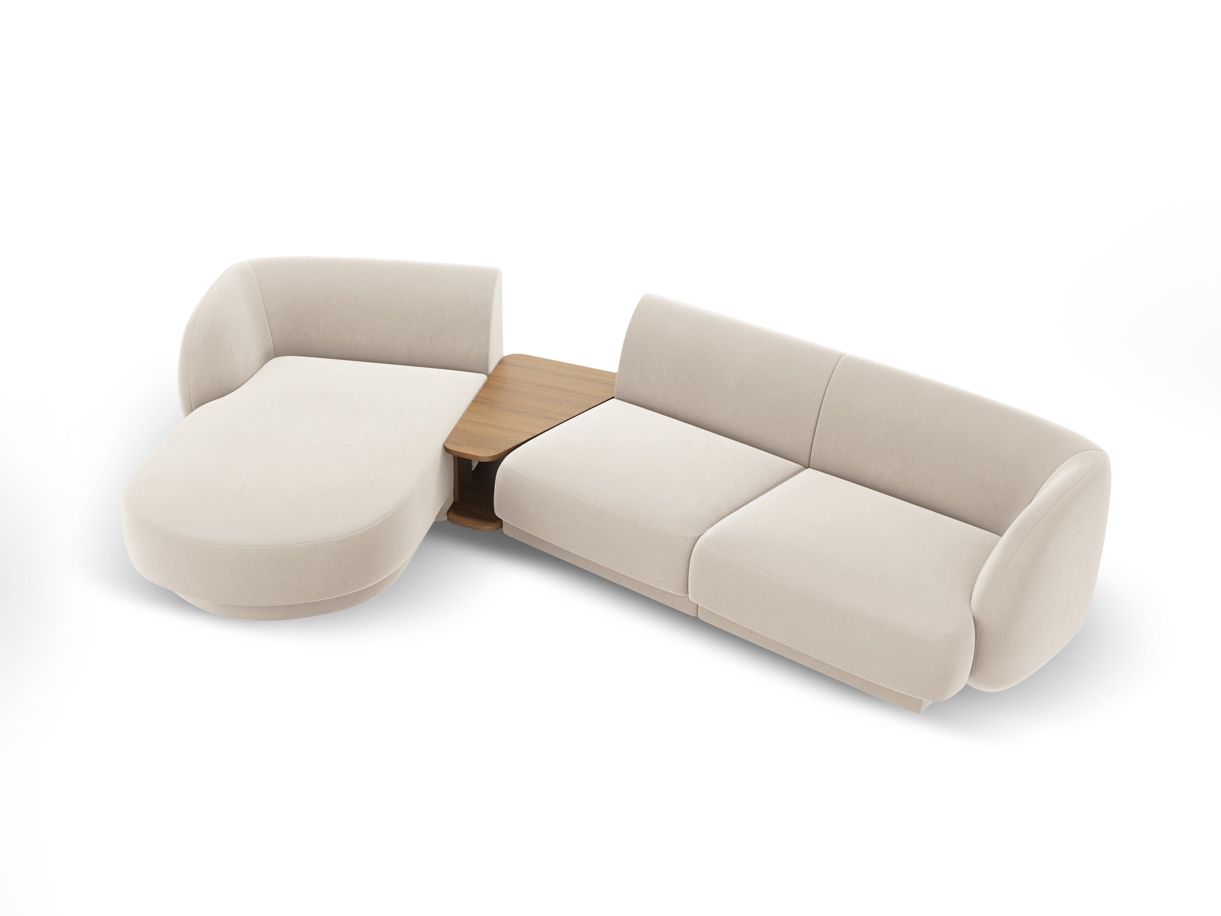Ecksofa Miley 303x178cm, Material: Samt