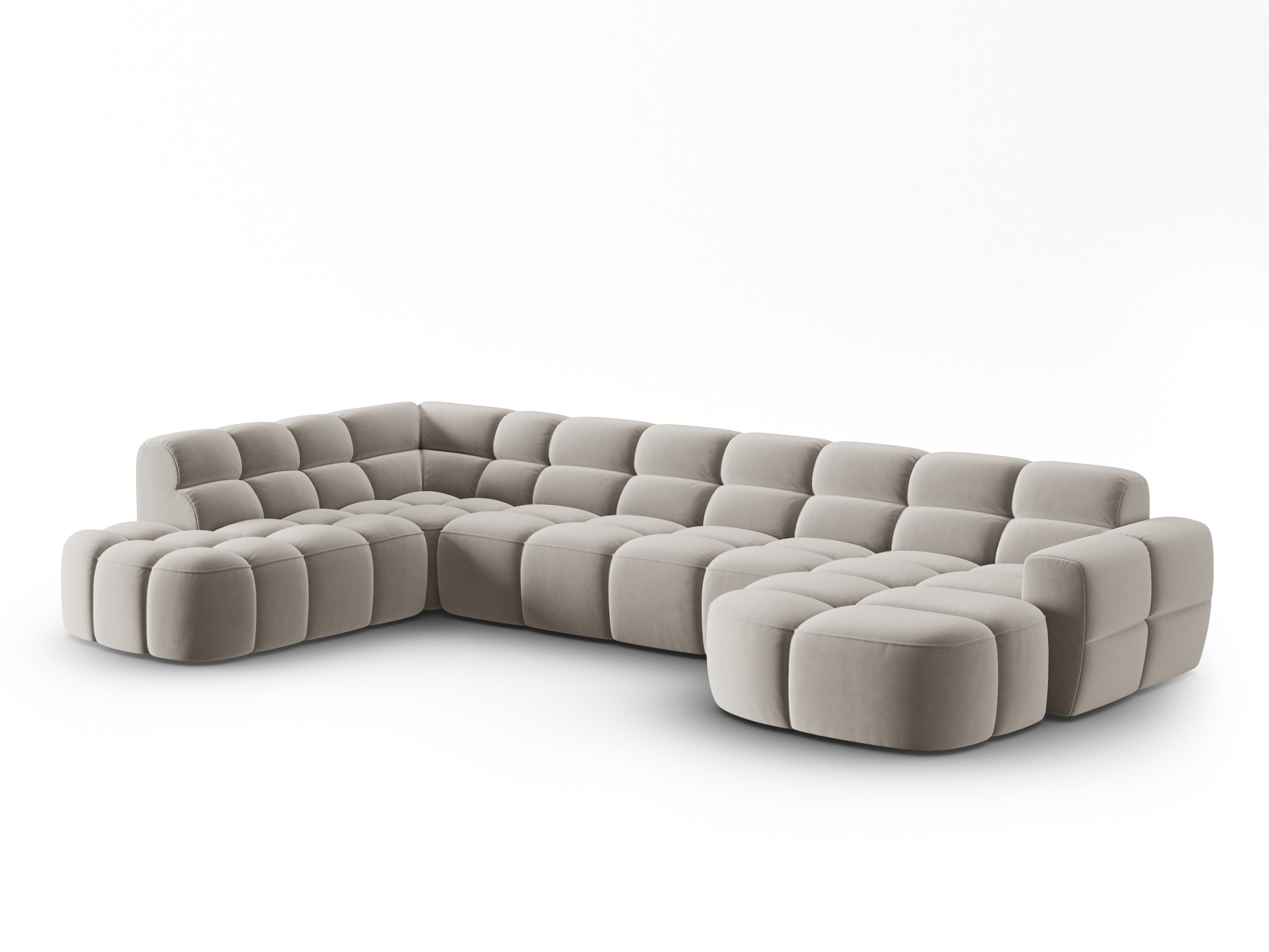Ecksofa Lisa 387x234cm, Material: Samt