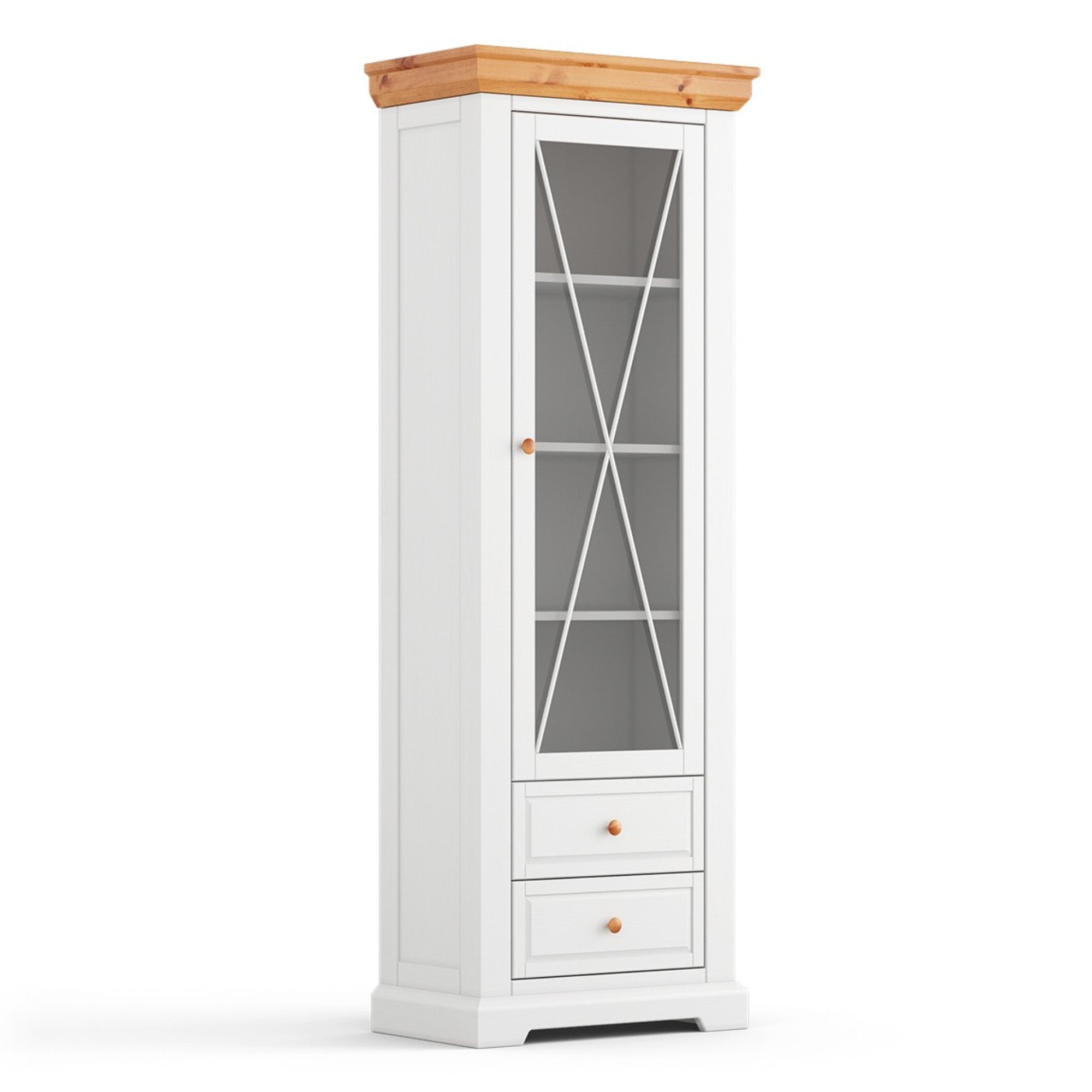 Vitrine Marone 41,2x199,7 cm, Material: Massives Kiefernholz