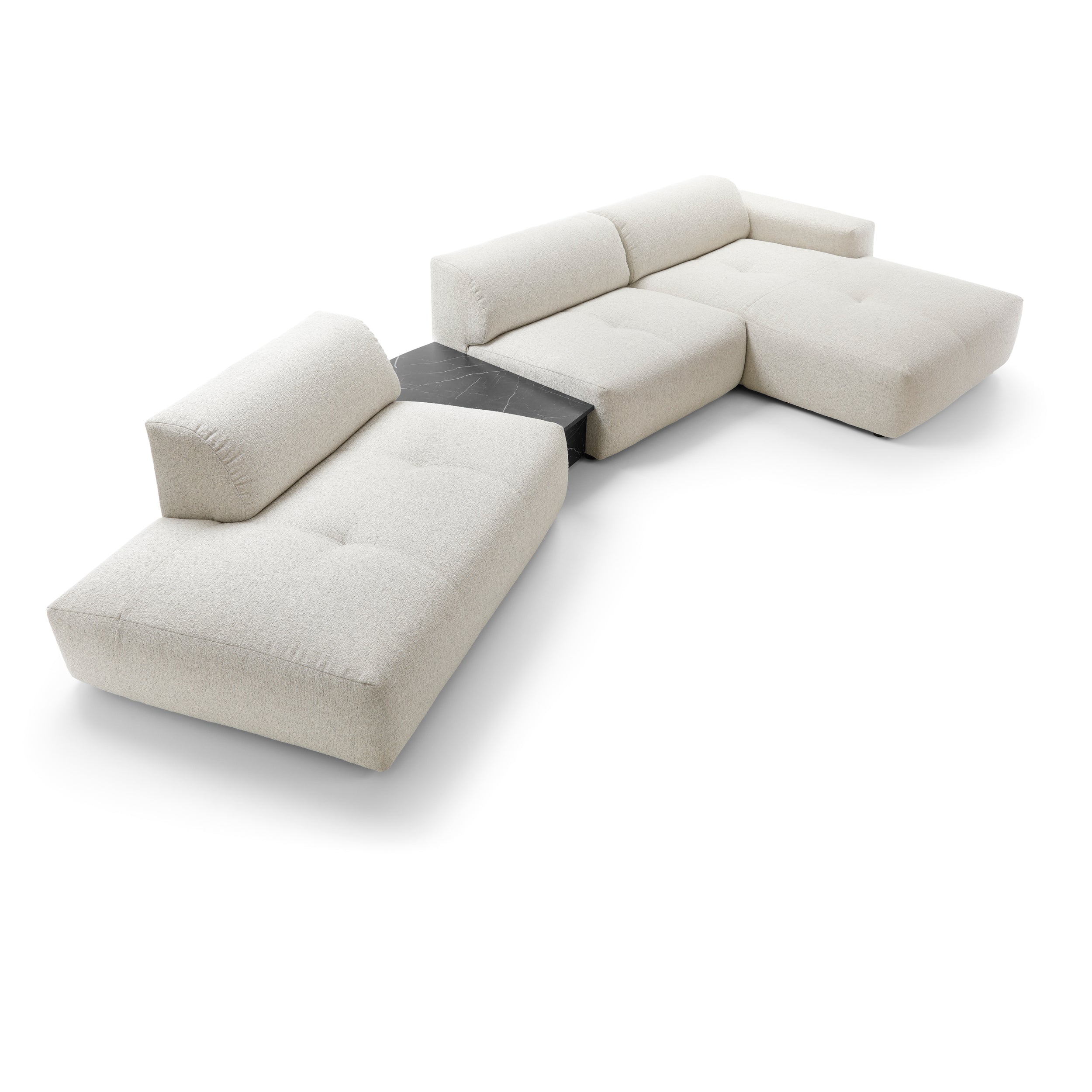 Ecksofa Calm 437x180cm, Material: Auswahl möglich