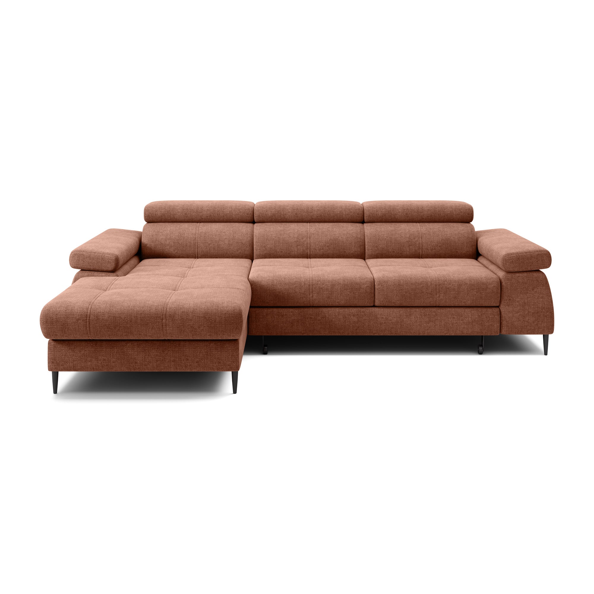 Ecksofa Cordoba I, 283x102cm, Material: Auswahl möglich
