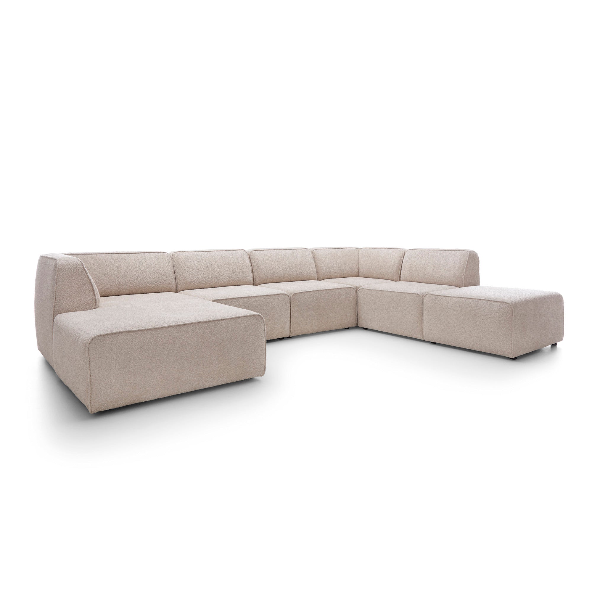 Modulares Ecksofa Hugg 343x242cm, Material: Material nach Wahl