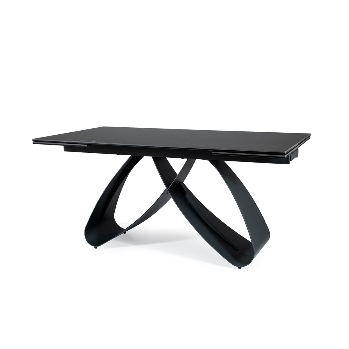 Esstisch Samanta 160/240x90cm, Material: Gehärtetes Glas, Keramik