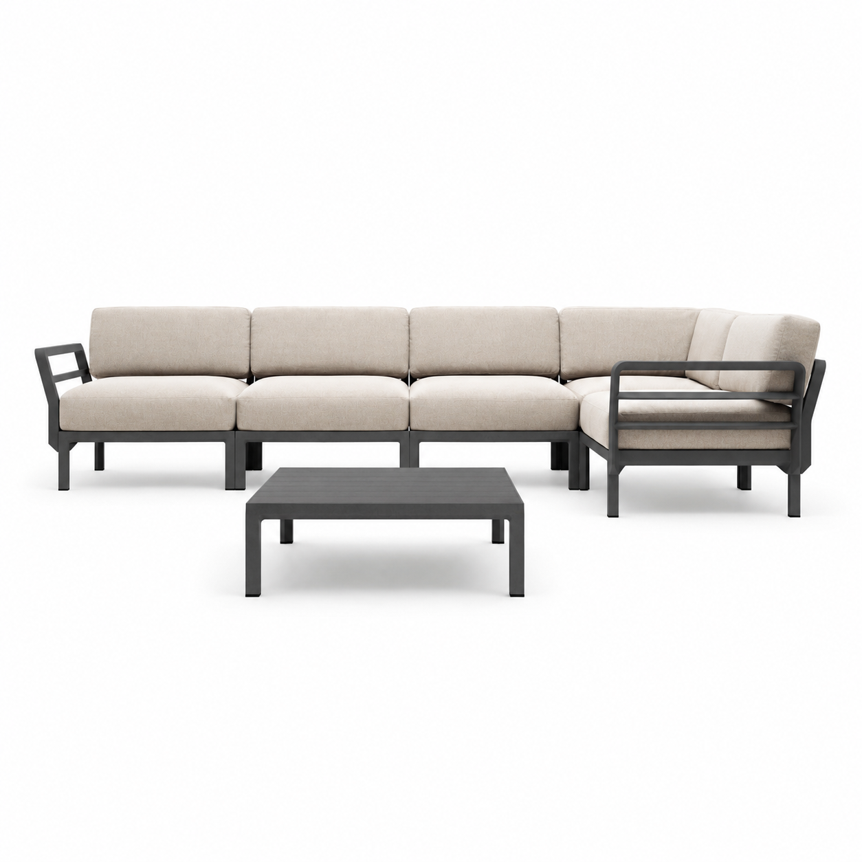 Outdoor-Sitzgruppe Maximo 344x184 cm mit Beistelltisch