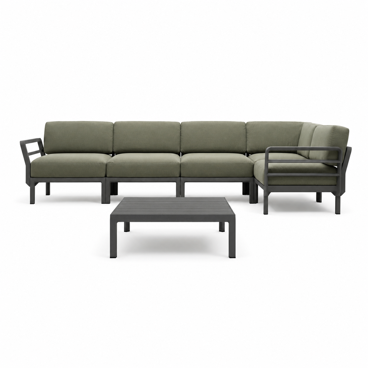Outdoor-Sitzgruppe Maximo 344x184 cm mit Beistelltisch