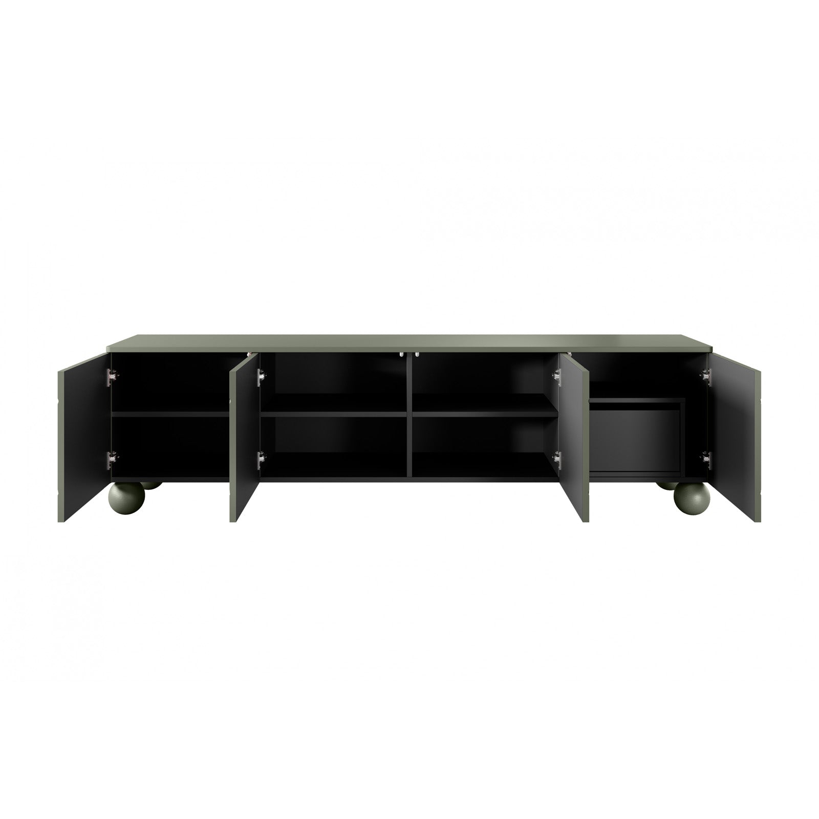 Sonatia Kommode 200cm, 4 Türen und 1 Schublade, Material: MDF
