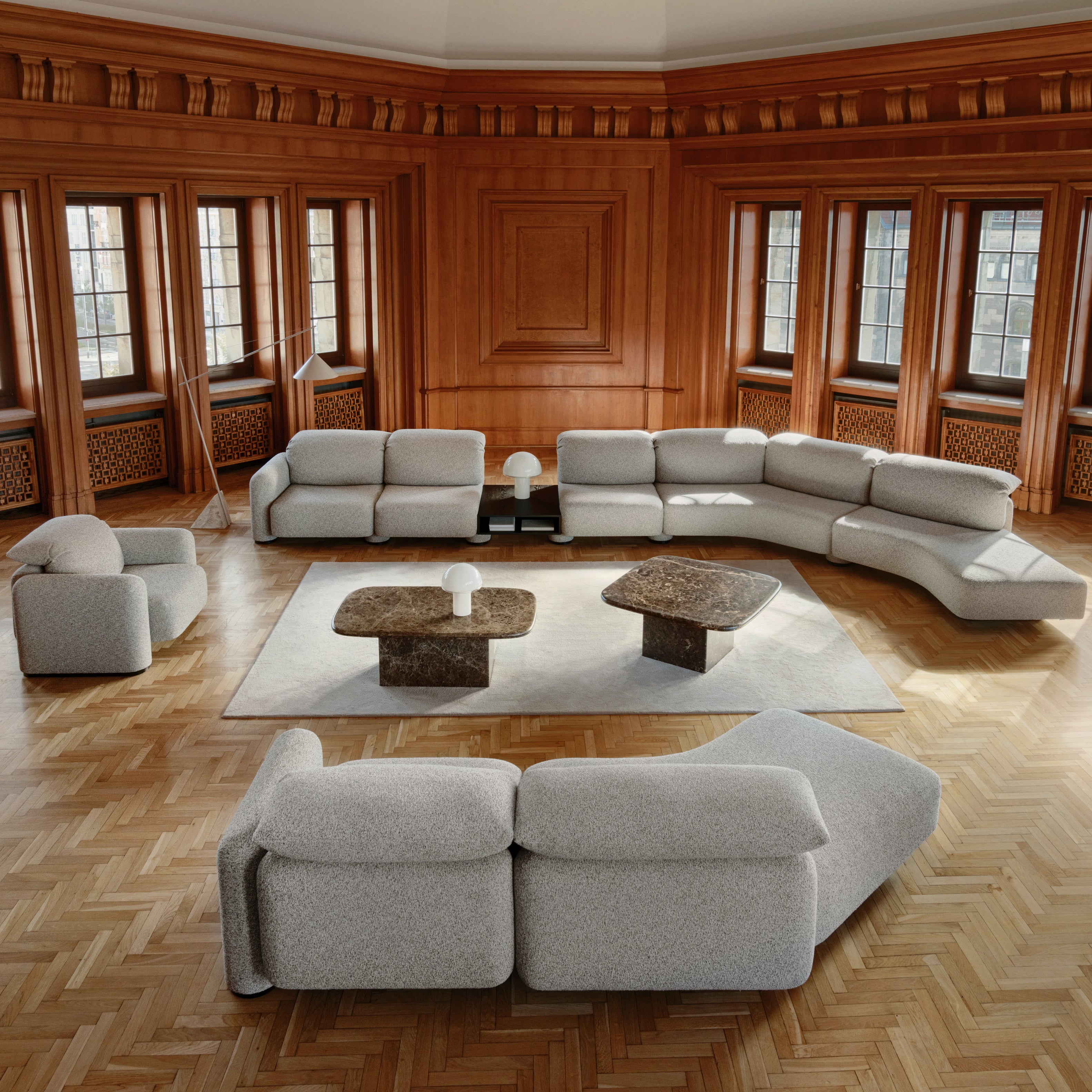 Modulare Garnitur La Roche, Material: Auswahl möglich