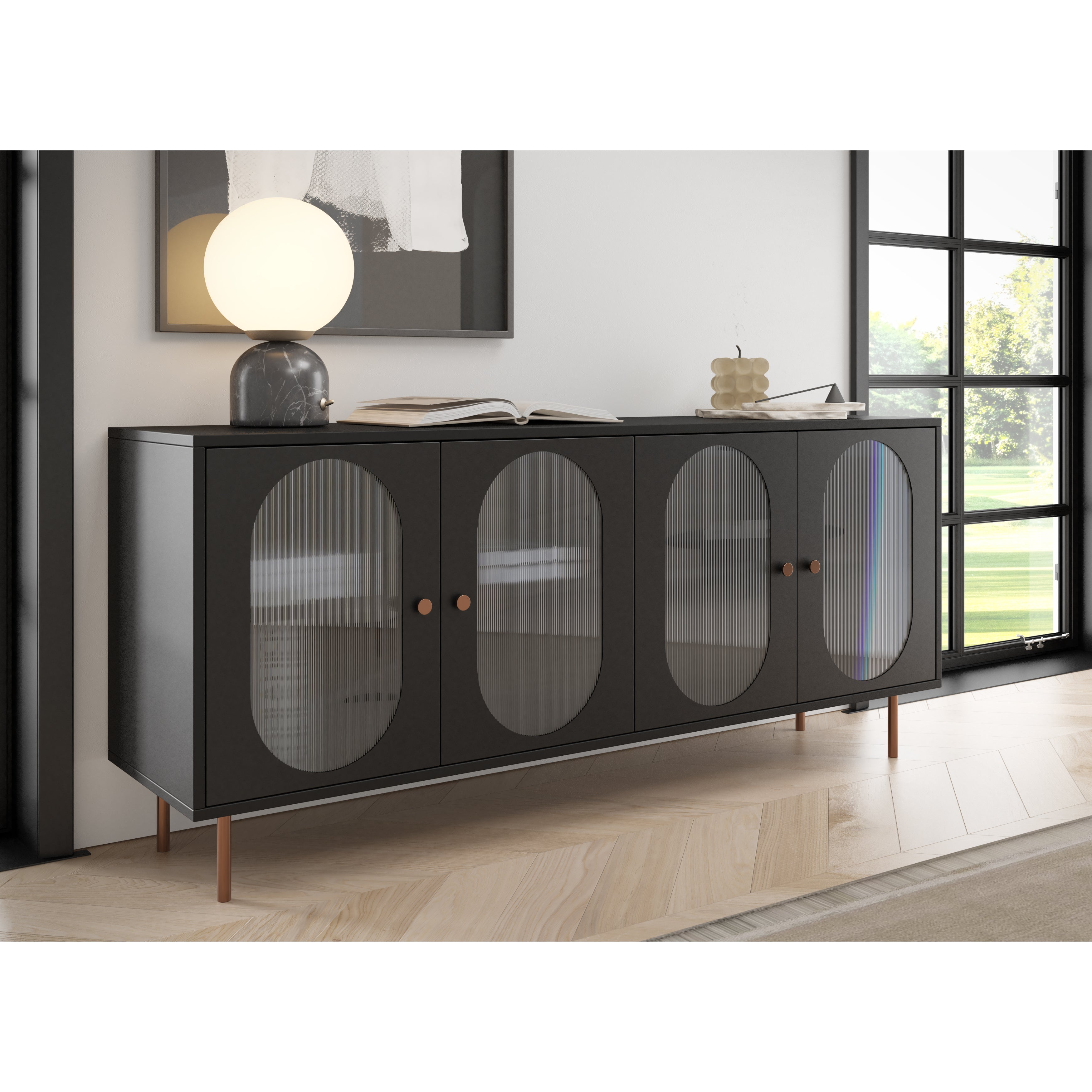 Kommode Velvet 164,5x42cm, Material: Laminierte Platte