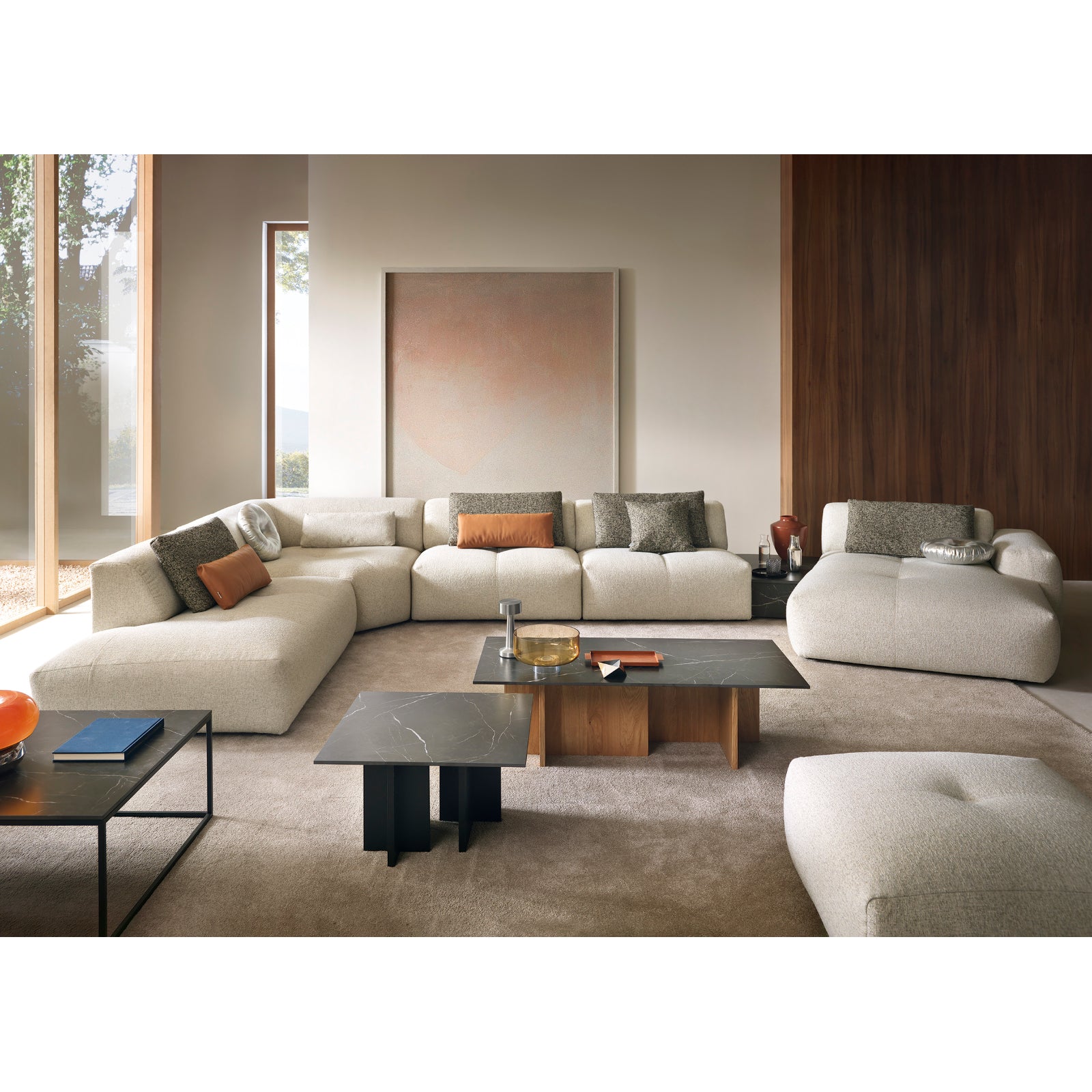 Modulare Garnitur Calm, Material: Auswahl möglich