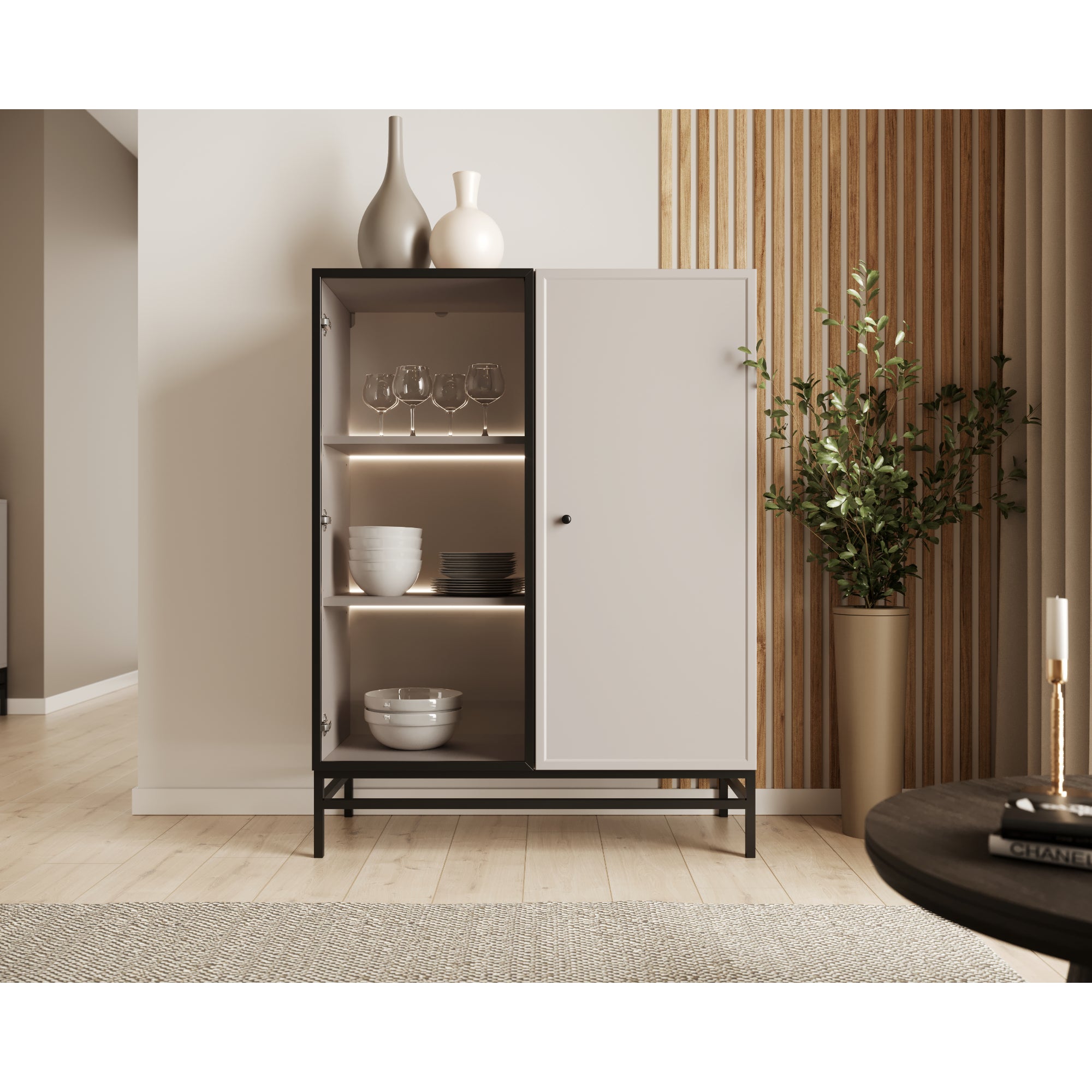 Vitrina Lorini 100x45cm, Materijal: MDF