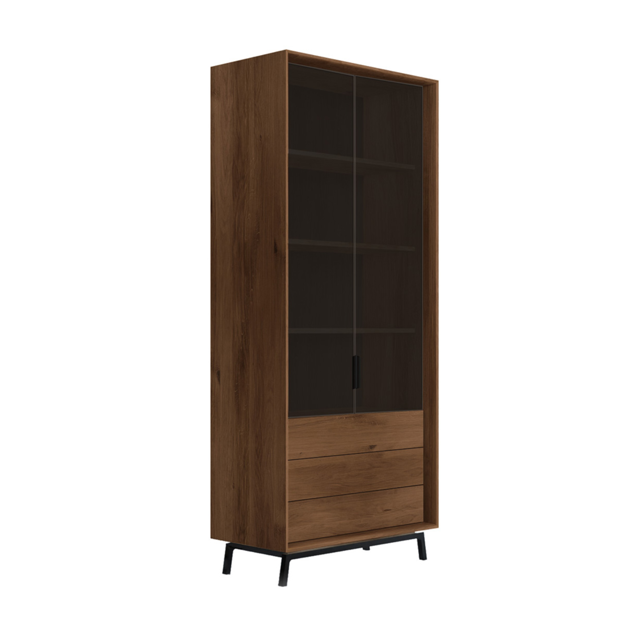 Vitrine Modern Loft 45x200cm, Material: Massivholz Eiche