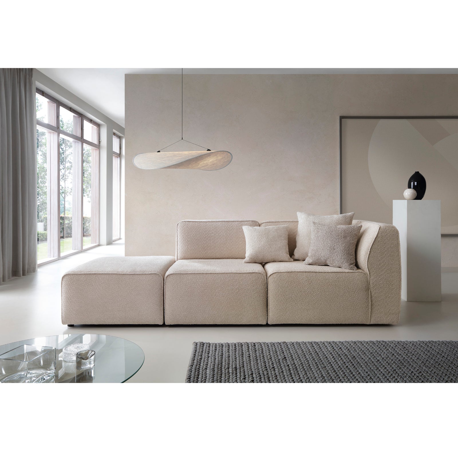 Modulare Garnitur Hugg, Material: Auswahl möglich