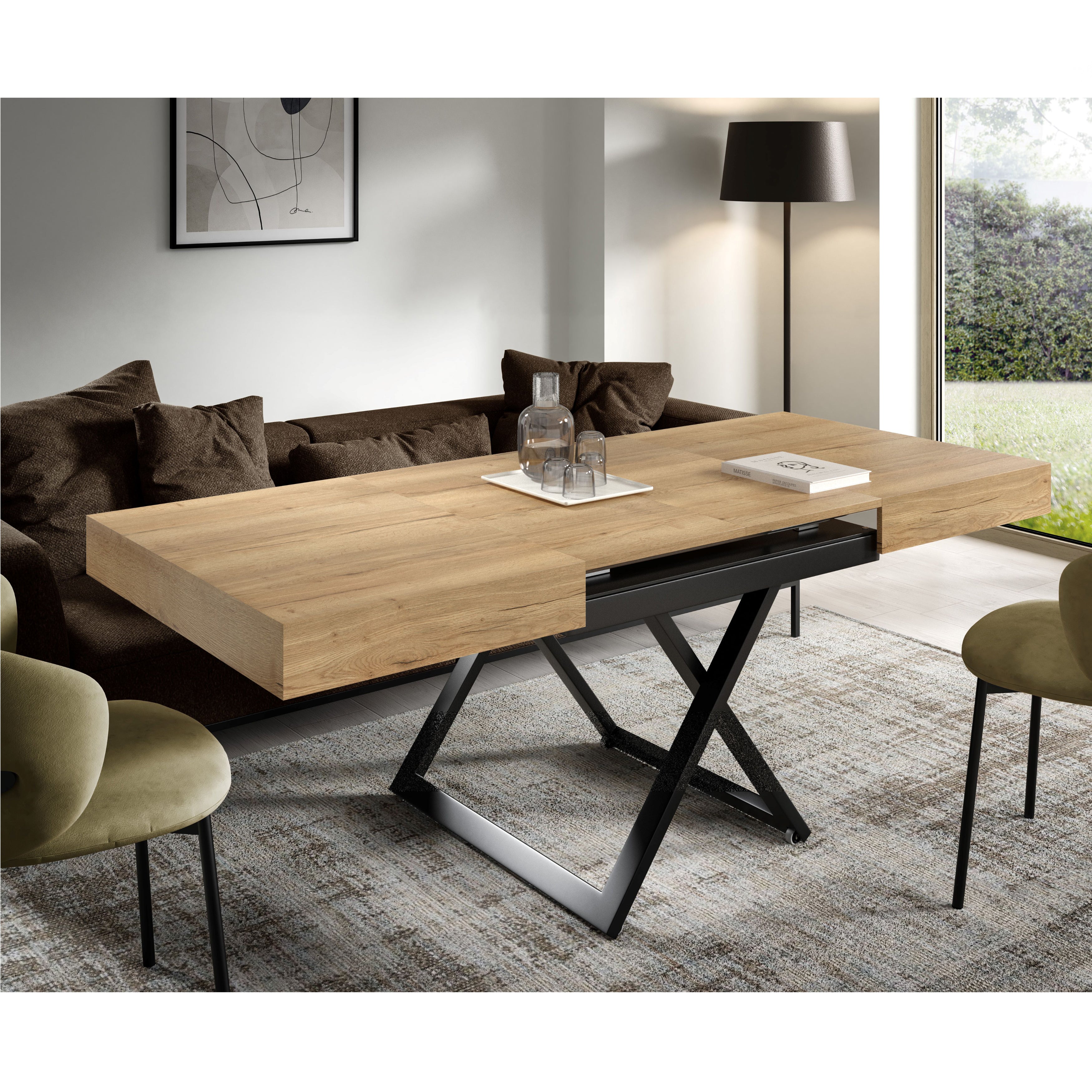 Clubtisch Sanna U 120/200x90cm, Material: Auswahl möglich