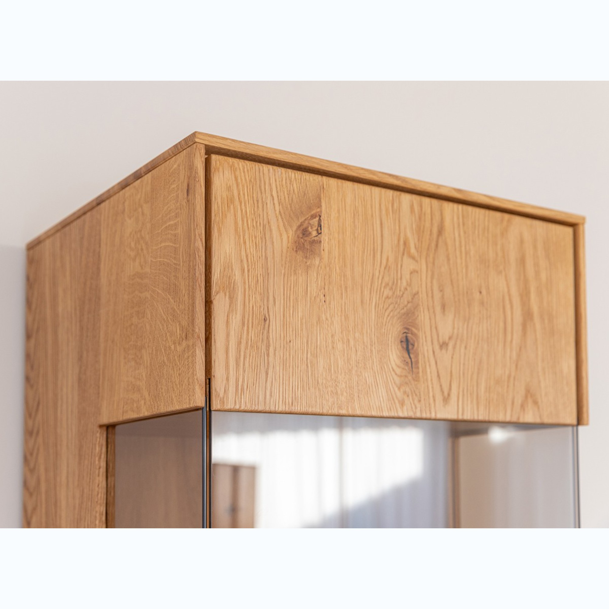 Vitrine Collodi 43x205cm, Material: Massivholz Eiche