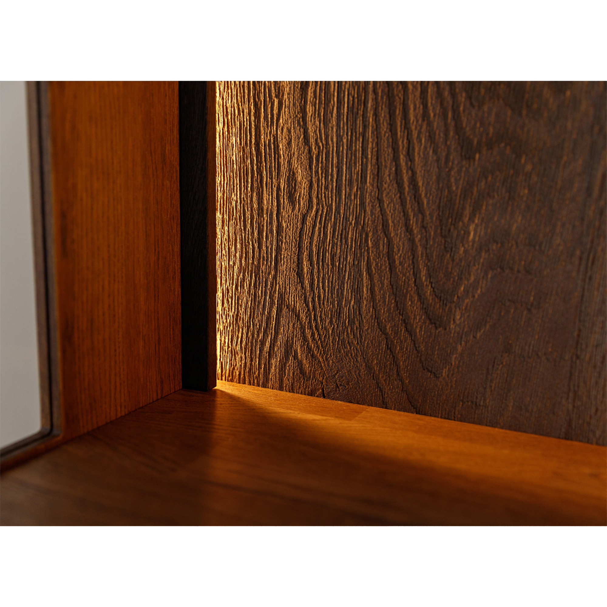 Vitrine Collodi 43x205cm, Material: Massivholz Eiche