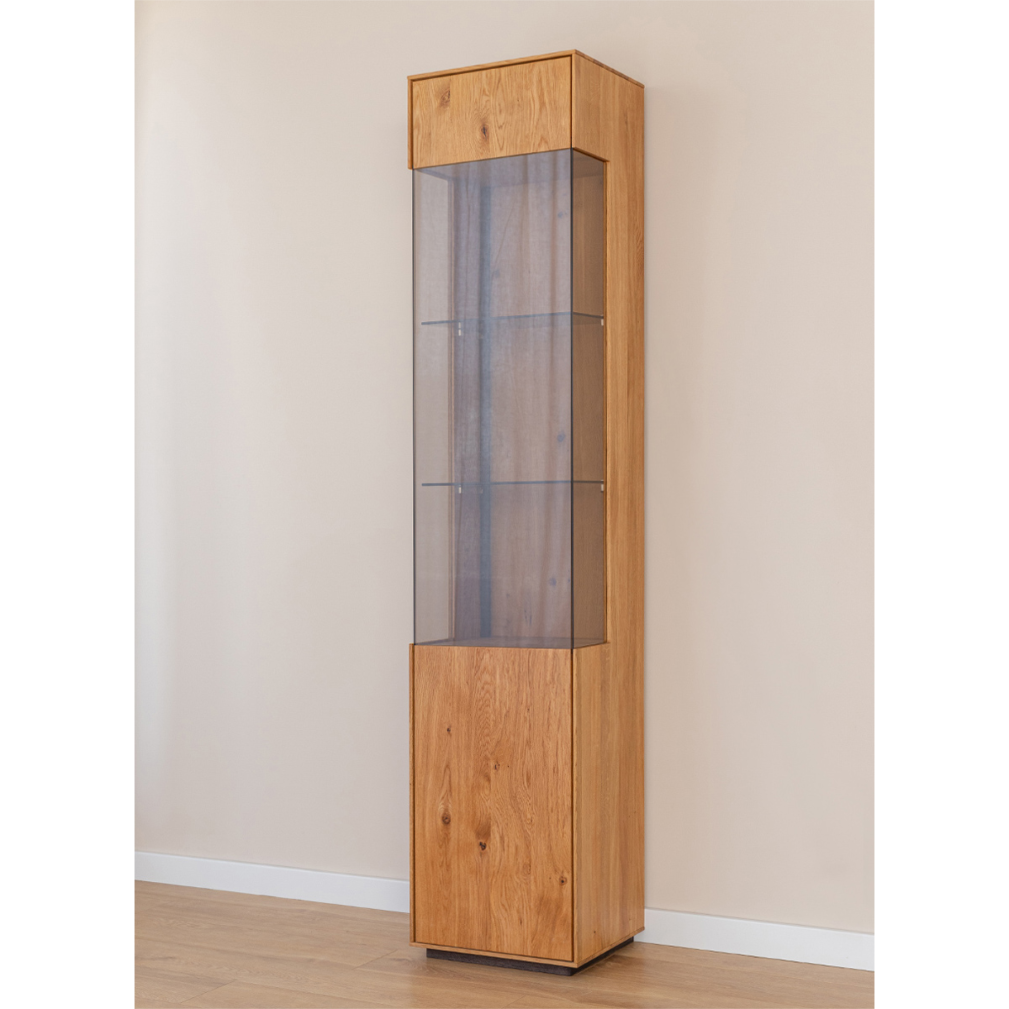 Vitrine Collodi 43x205cm, Material: Massivholz Eiche