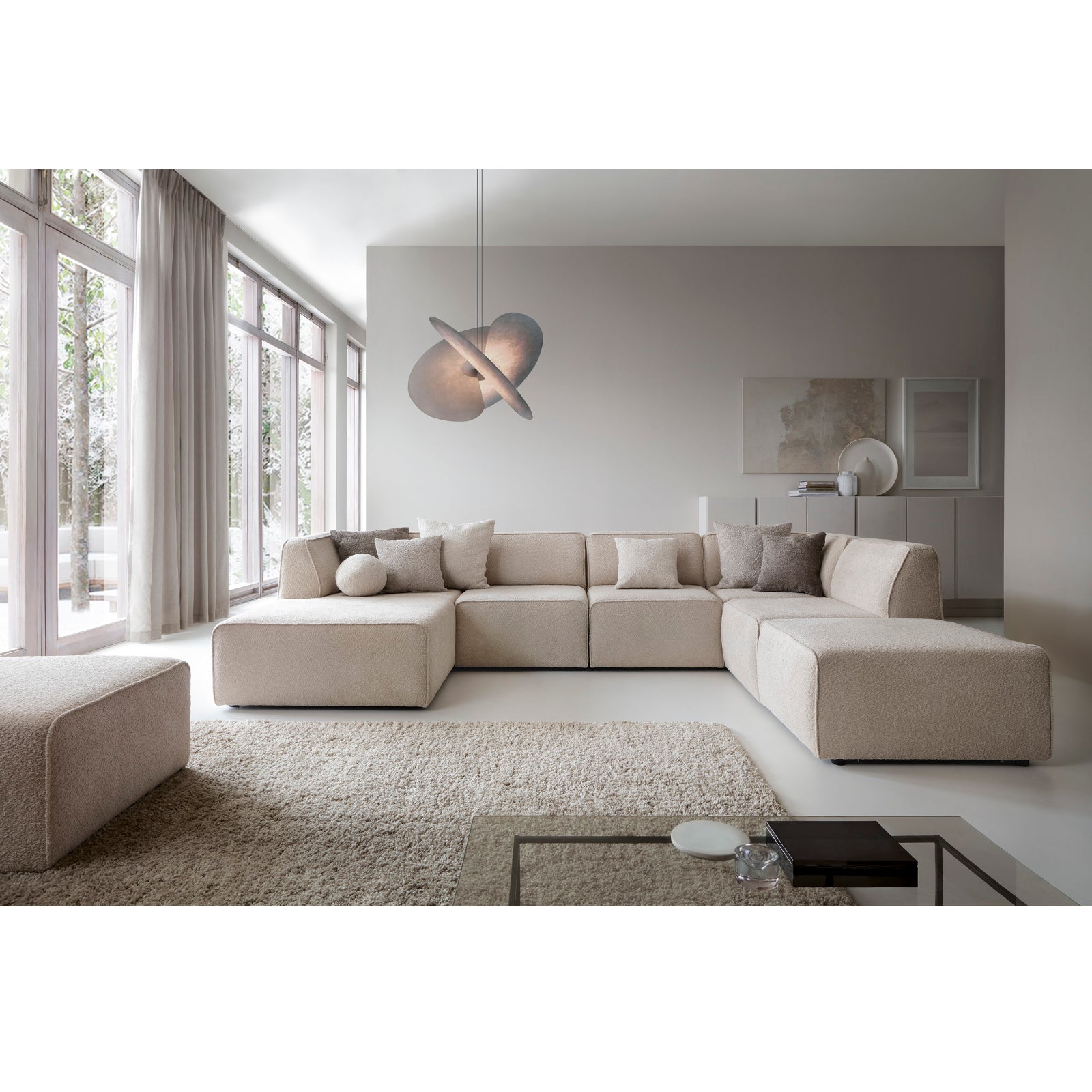 Modulare Garnitur Hugg, Material: Auswahl möglich