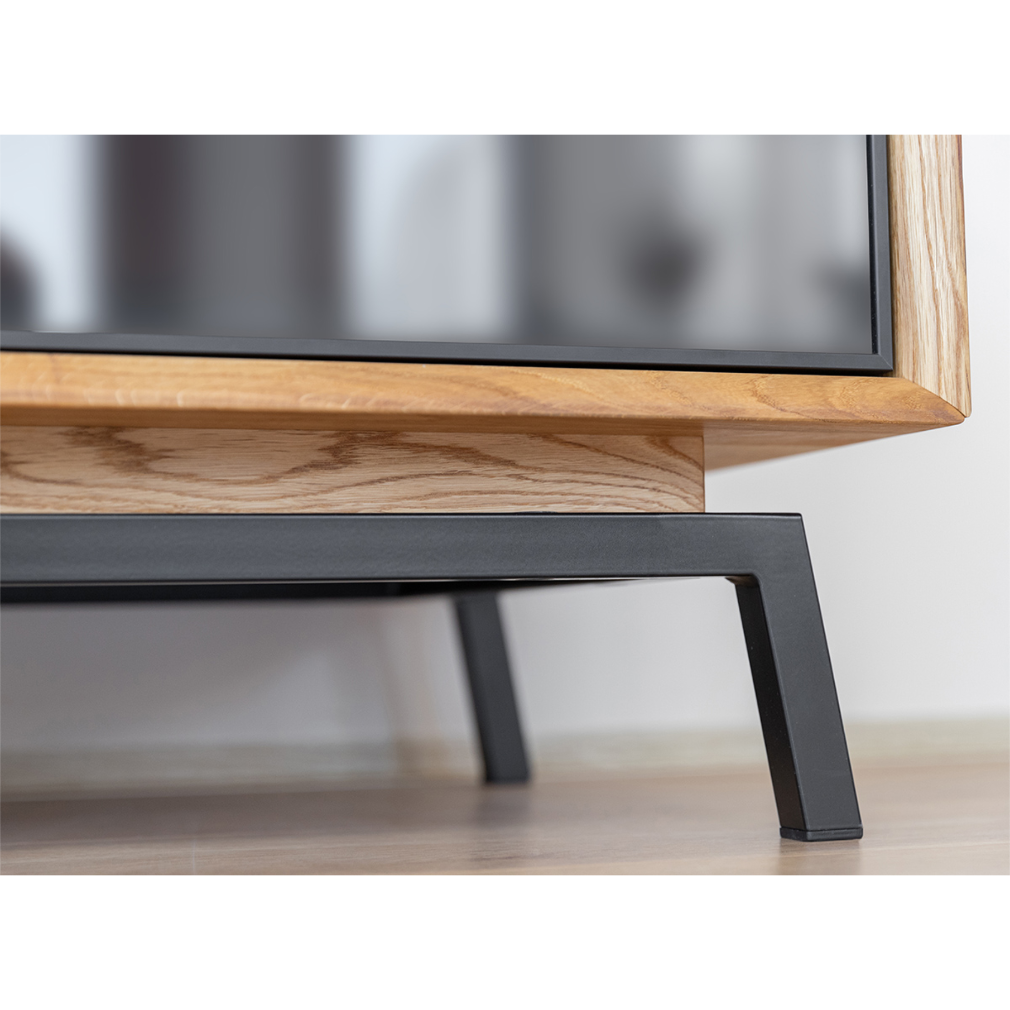 TV Kommode Modern Loft 160x50cm, Material: Massivholz Eiche