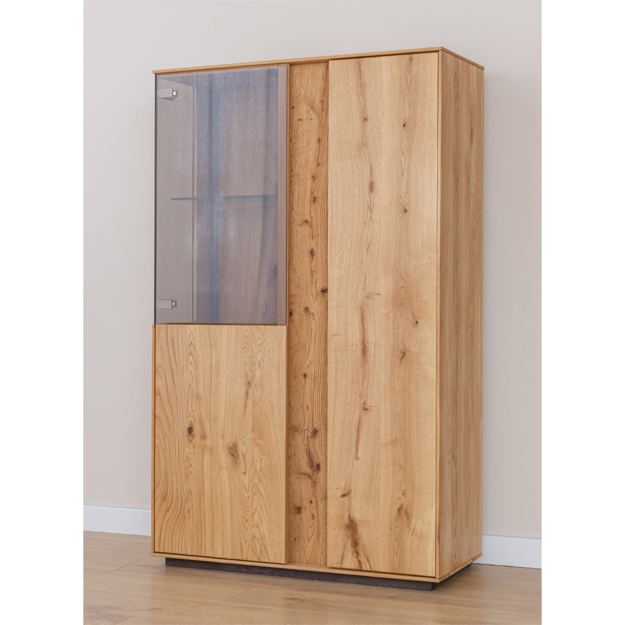 Vitrine Collodi 85x140cm, Material: Massivholz Eiche