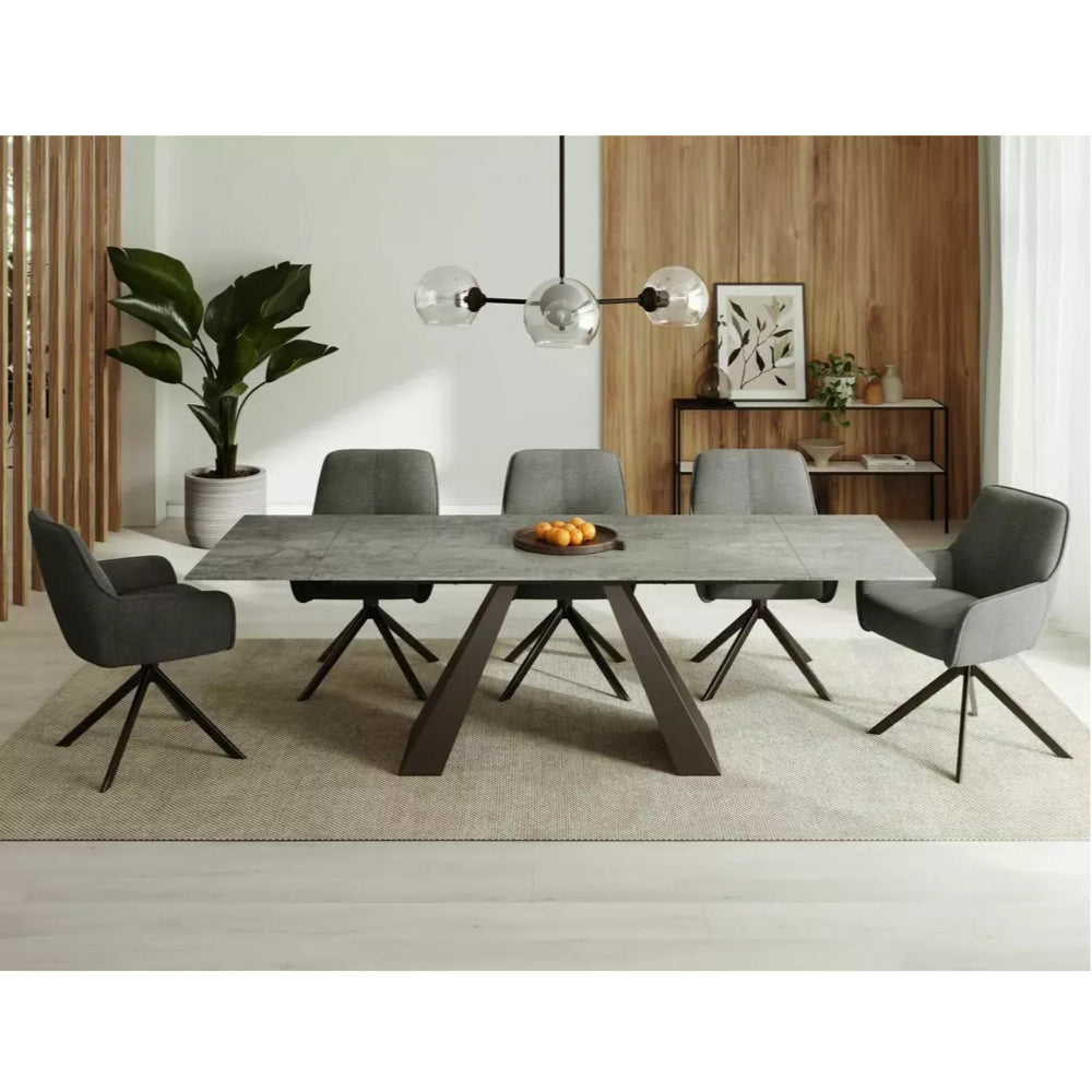 Blagovaonski stol Salvadore 160/240x90cm, Materijal: Kaljeno staklo/Keramika