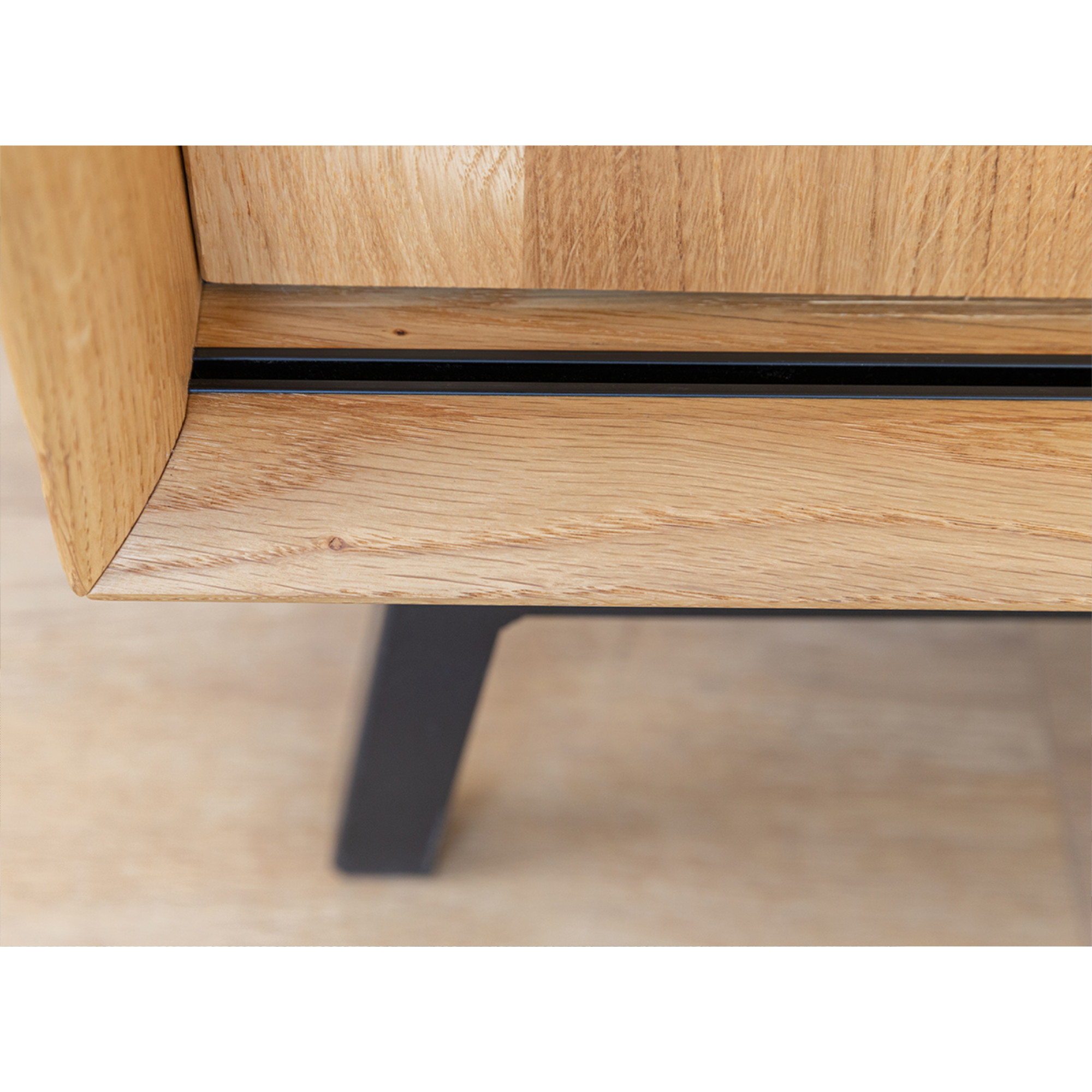 TV Kommode Modern Loft 200x50 cm, Material: Massivholz Eiche