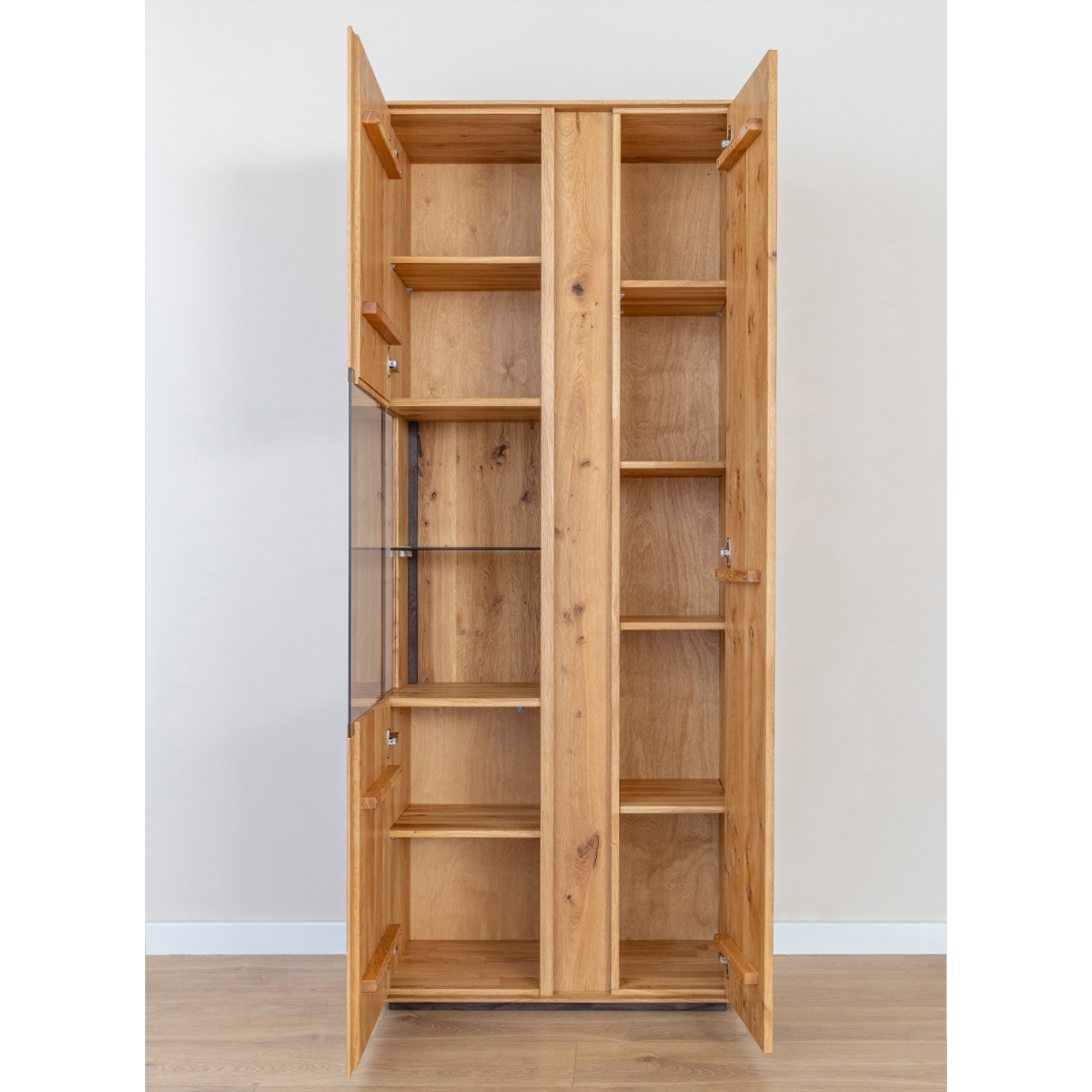 Vitrine Collodi 84,50x205cm, Material: Massivholz Eiche