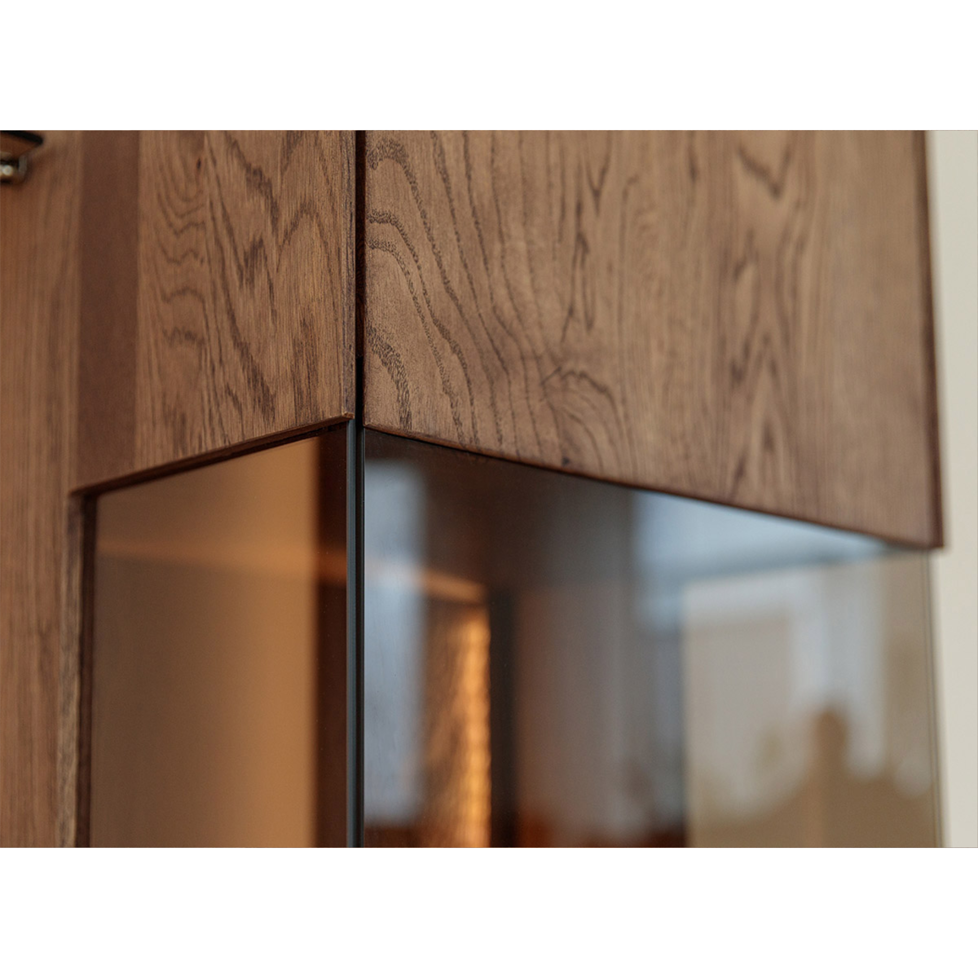 Vitrine Collodi 43x205cm, Material: Massivholz Eiche