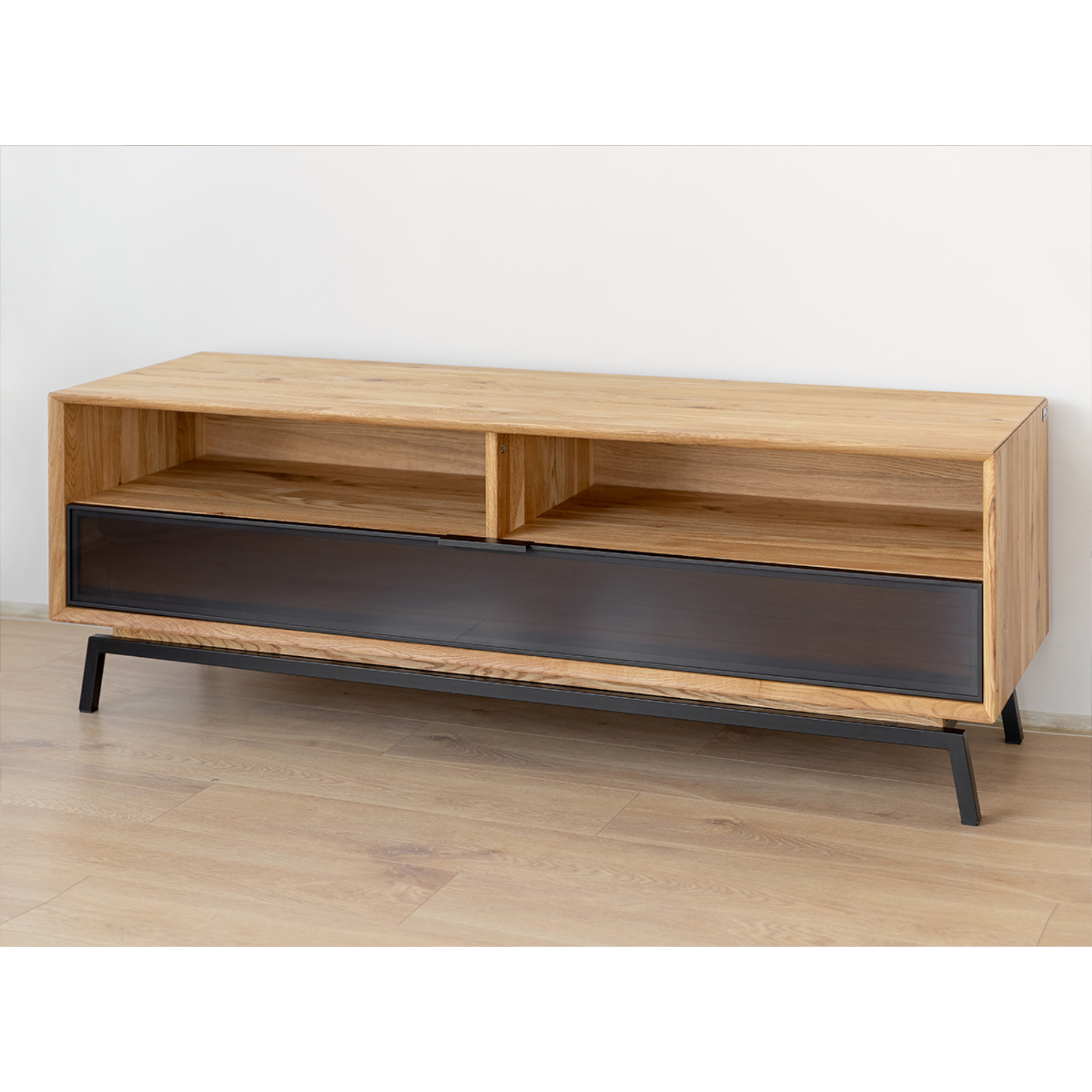 TV Kommode Modern Loft 160x50cm, Material: Massivholz Eiche