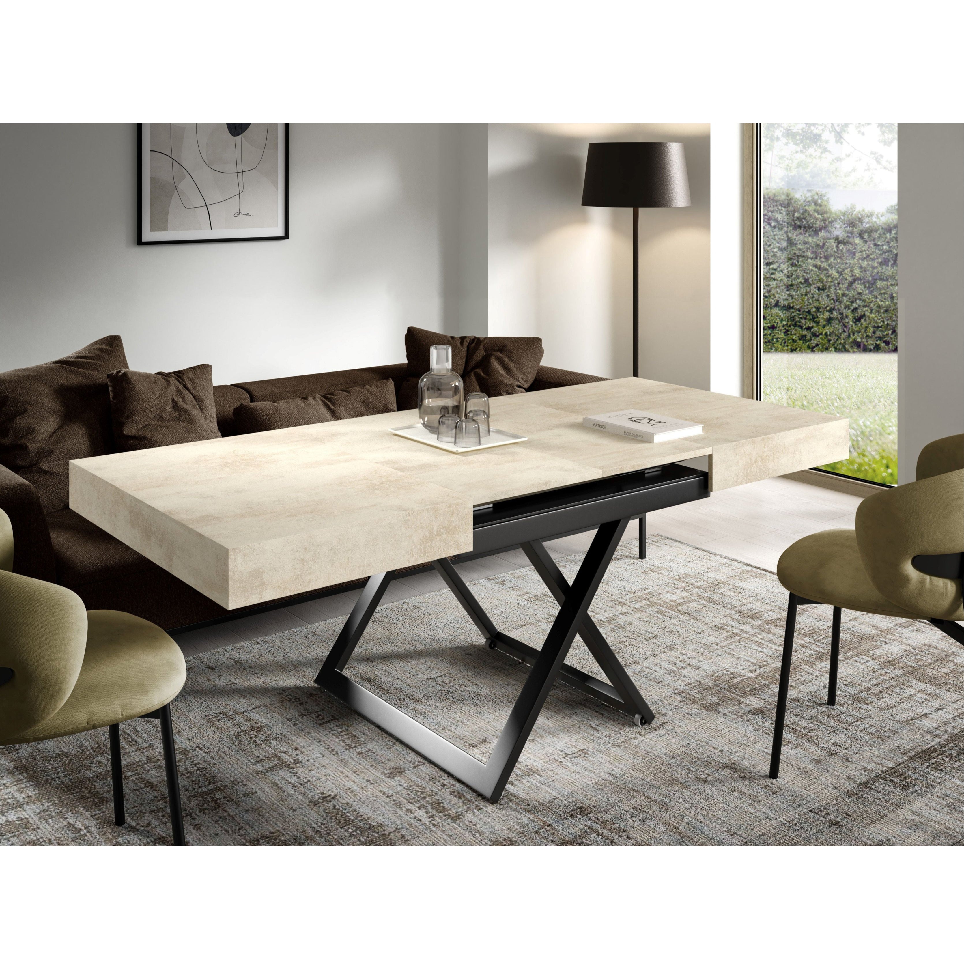 Clubtisch Sanna U 120/200x90cm, Material: Material nach Wahl