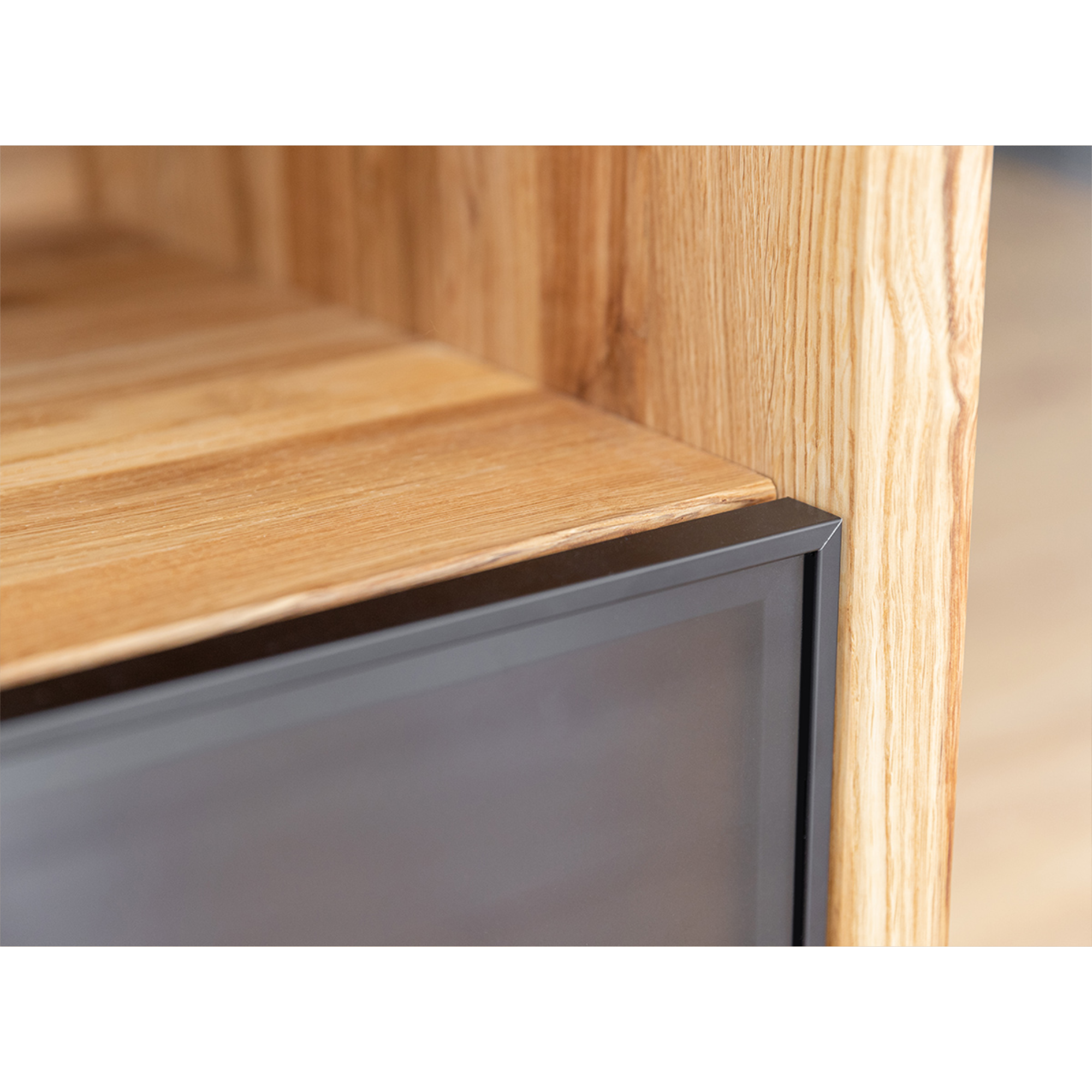 TV Kommode Modern Loft 160x50cm, Material: Massivholz Eiche