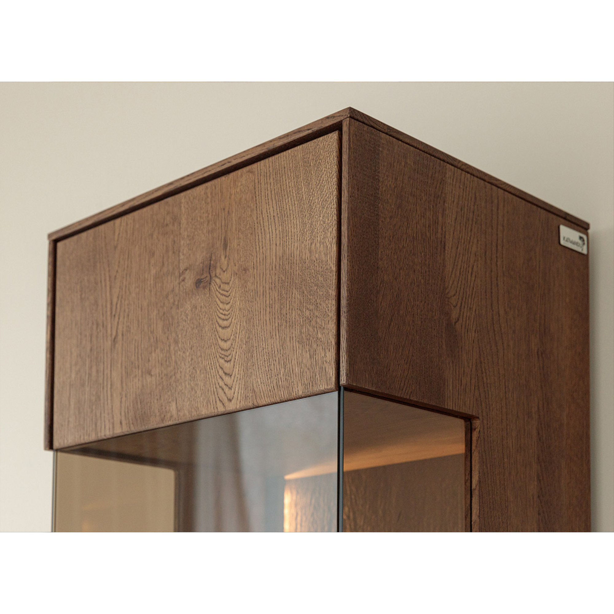 Vitrine Collodi 43x205cm, Material: Massivholz Eiche