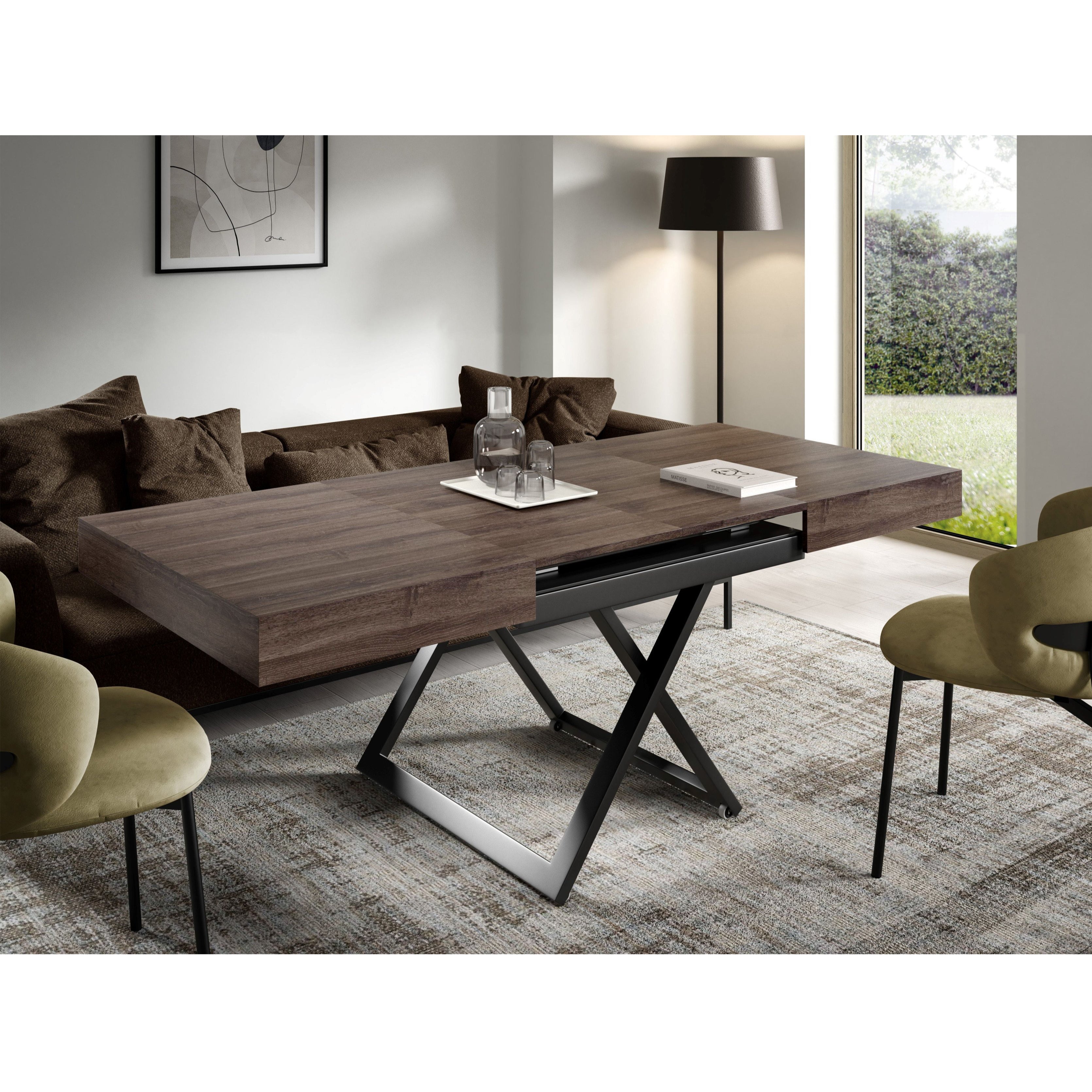 Clubtisch Sanna U 120/200x90cm, Material: Material nach Wahl