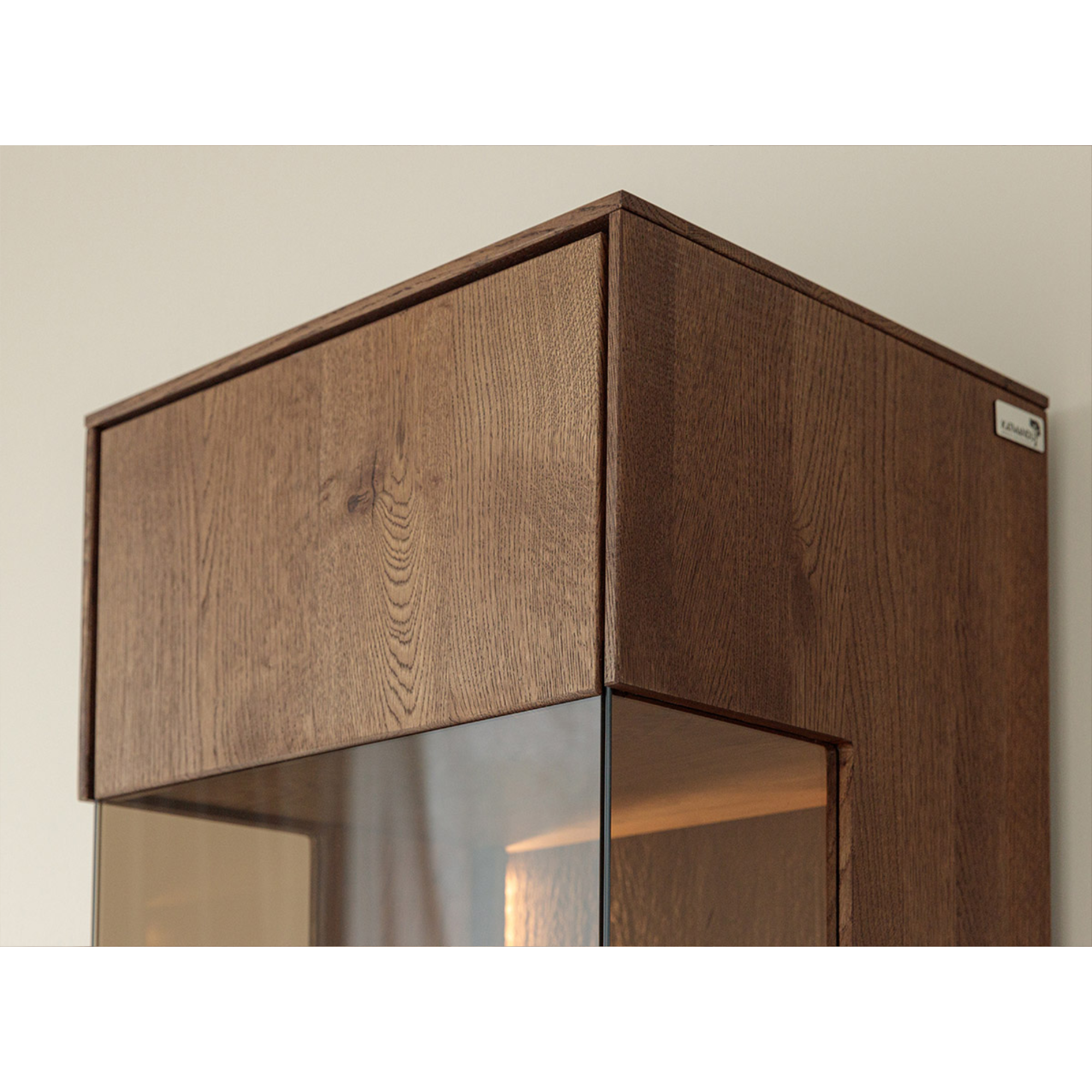 Vitrine Collodi 43x205cm, Material: Massivholz Eiche