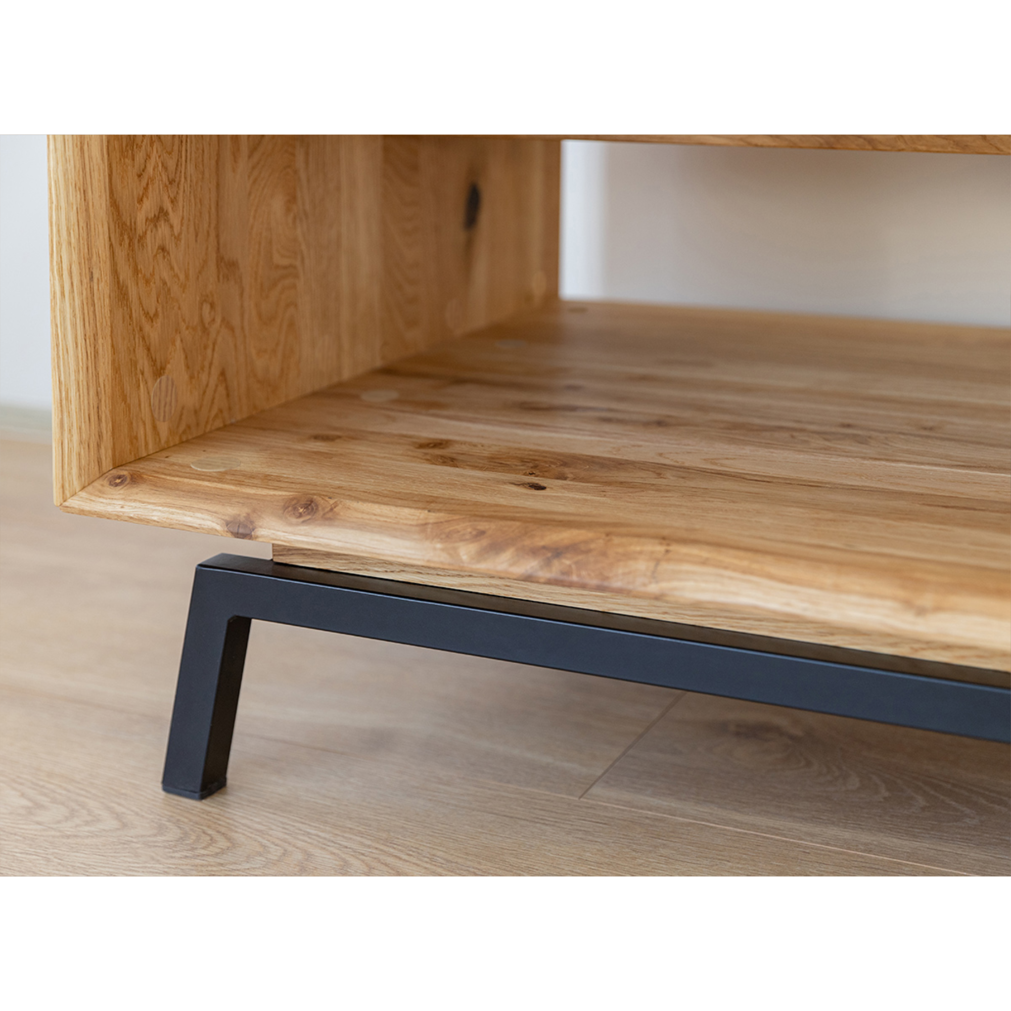 Couchtisch Modern Loft 100,50x60cm, Material: Massivholz Eiche