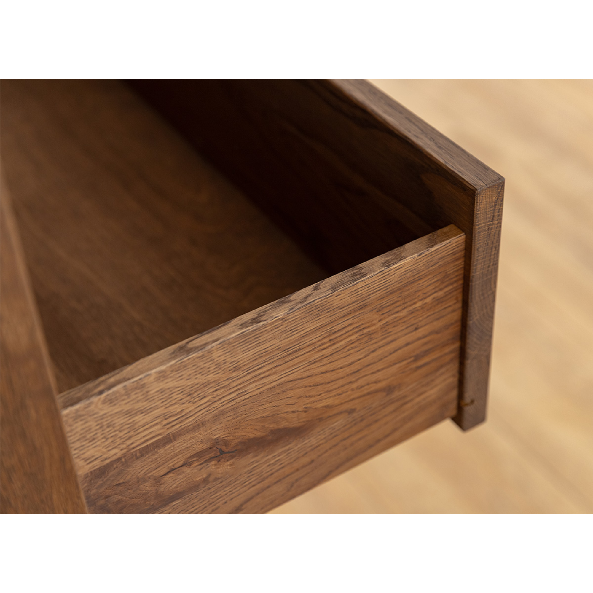 Vitrine Modern Loft 45x200cm, Material: Massivholz Eiche