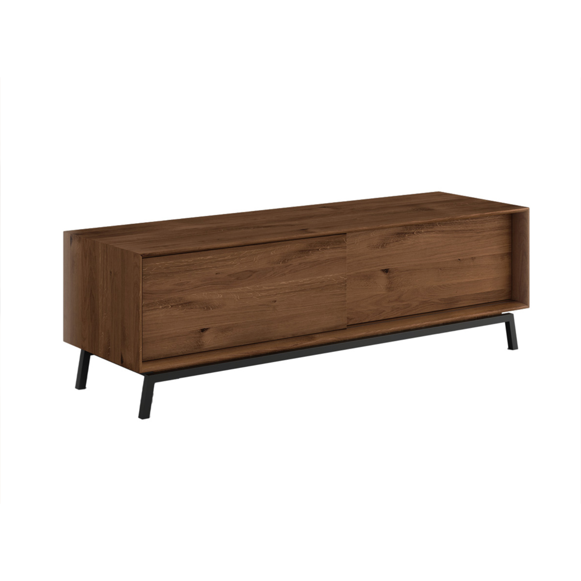 TV Kommode Modern Loft 200x50 cm, Material: Massivholz Eiche
